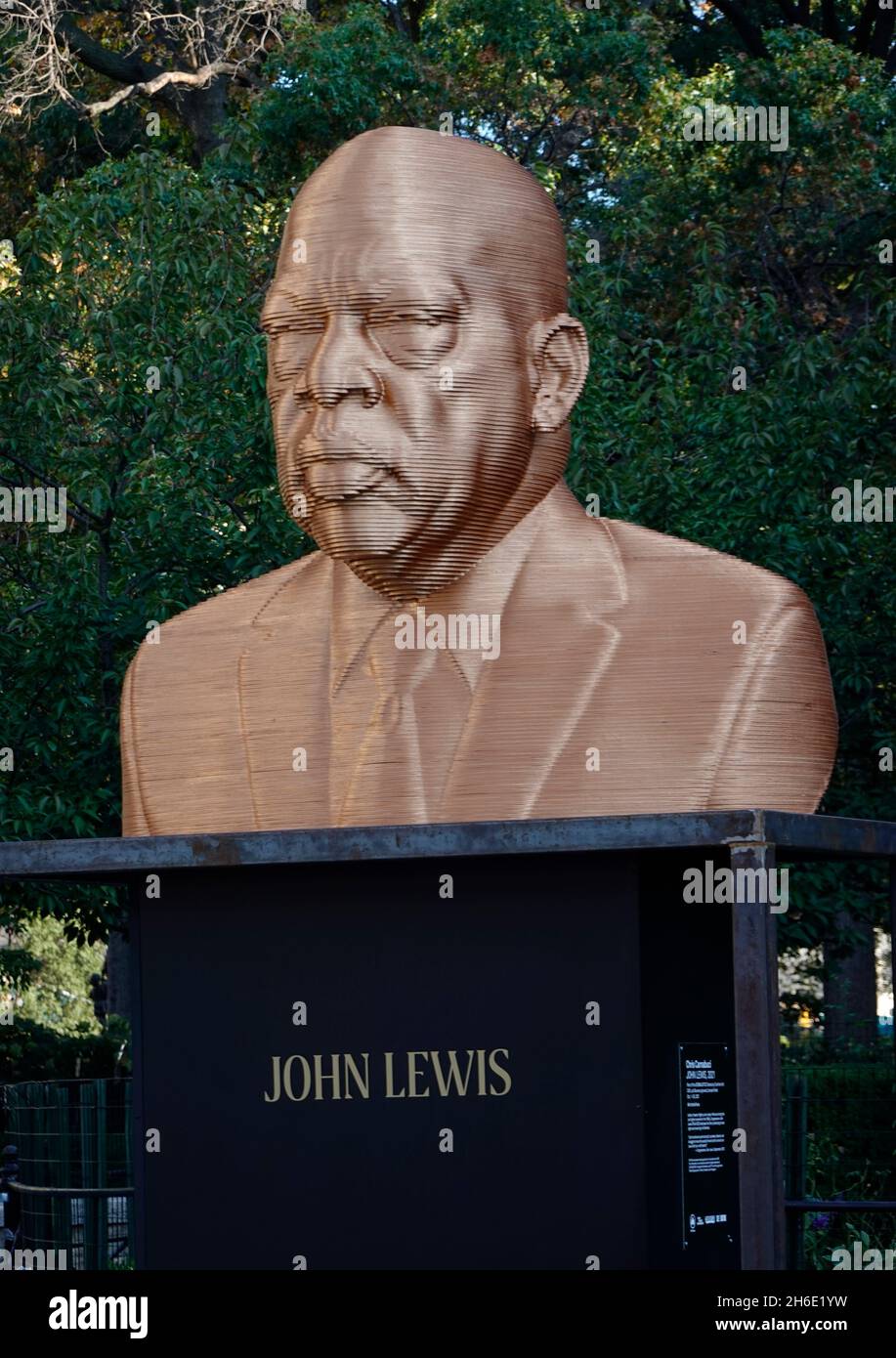 John Lewis statue in Union Square park Manhattan NYC Stock Photo