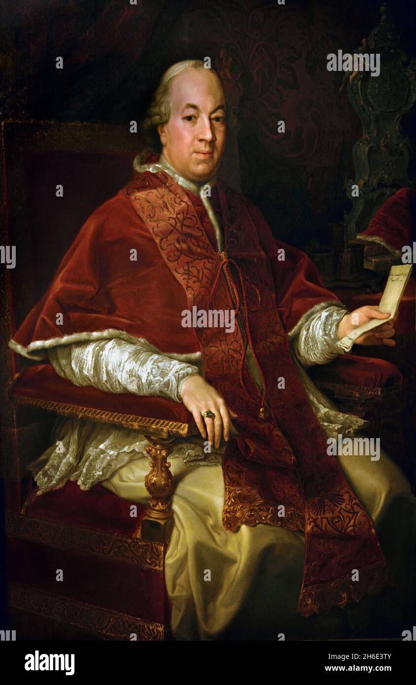 Portrait of Pope Pius VI 1775 Batoni Pompeo, Lucca 1708- Rome 1787 Italy, Italian, Stock Photo