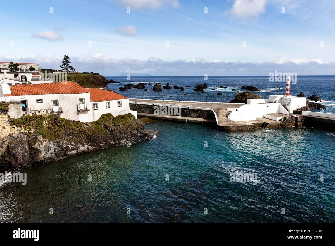 Porto Velho, old port, Santa Cruz das Flores, Flores Island, Azores,  Portugal Stock Photo - Alamy