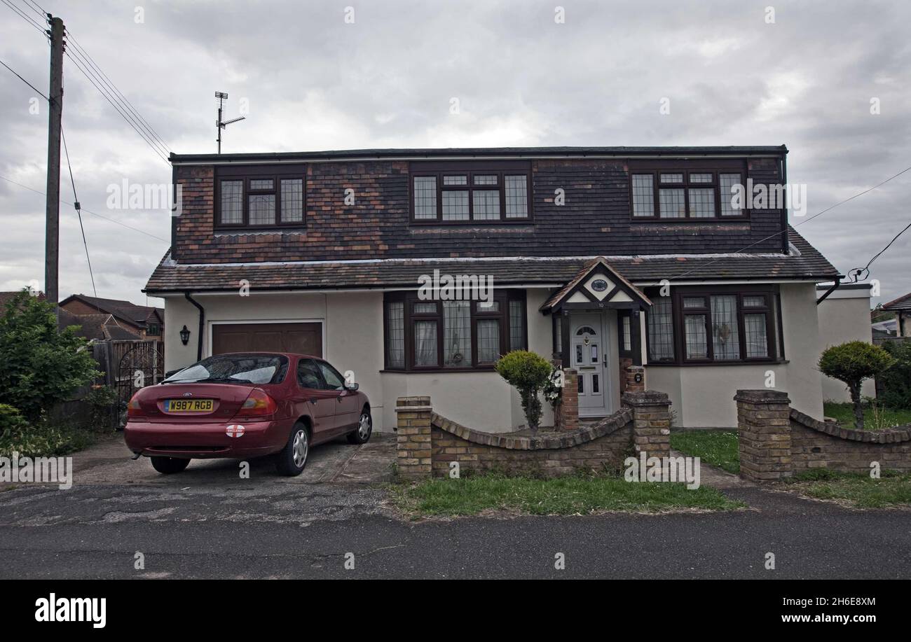 The home of hacker Ryan Cleary in Wickford, Essex, this morning. The British teenager is suspected of masterminding the global computer hacking group LulzSec from his bedroom and could face a fight against extradition to the US after being arrested by police. Stock Photo