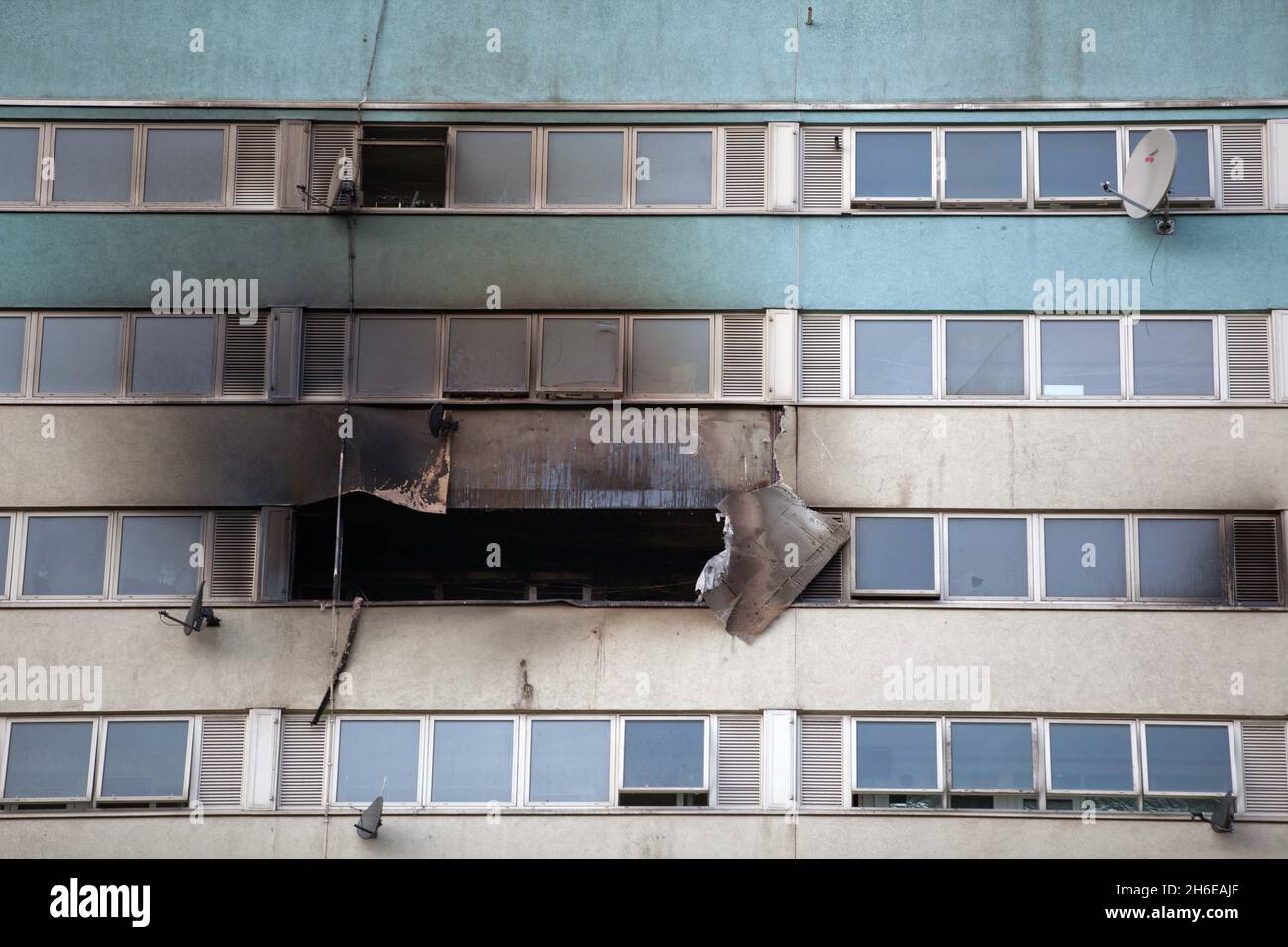 Fred Wigg House in Leytonstone where a fire broke out after motherof