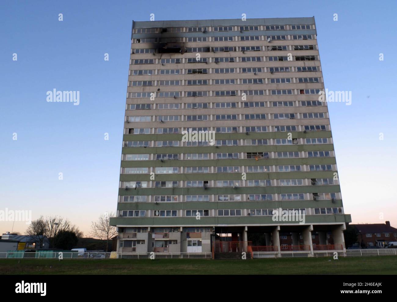 Fred Wigg House in Leytonstone where a fire broke out after motherof