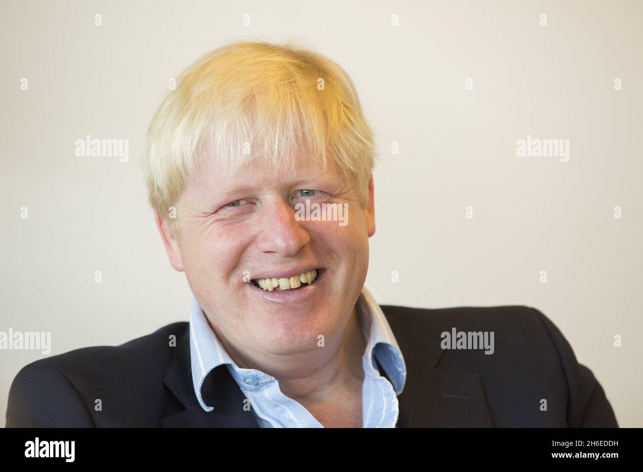 London Mayor Boris Johnson in his office at City hall for his interview