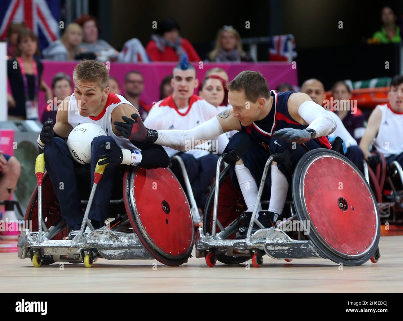 Paralympics - Wheelchair rugby GB vs USA Team GB's Steve Brown. Stock Photo