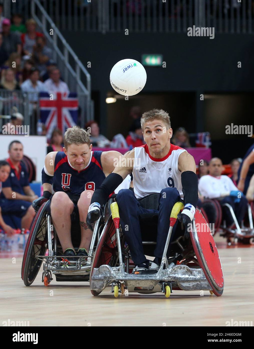 Paralympics - Wheelchair rugby GB vs USA Team GB's Steve Brown. Stock Photo