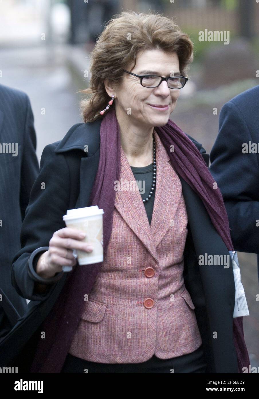 Chris Huhne's ex-wife Vicky Pryce arrives at Southwark Crown Court today.The ex-cabinet minister has now quit as an MP after pleading guilty to perverting the course of justice. Stock Photo