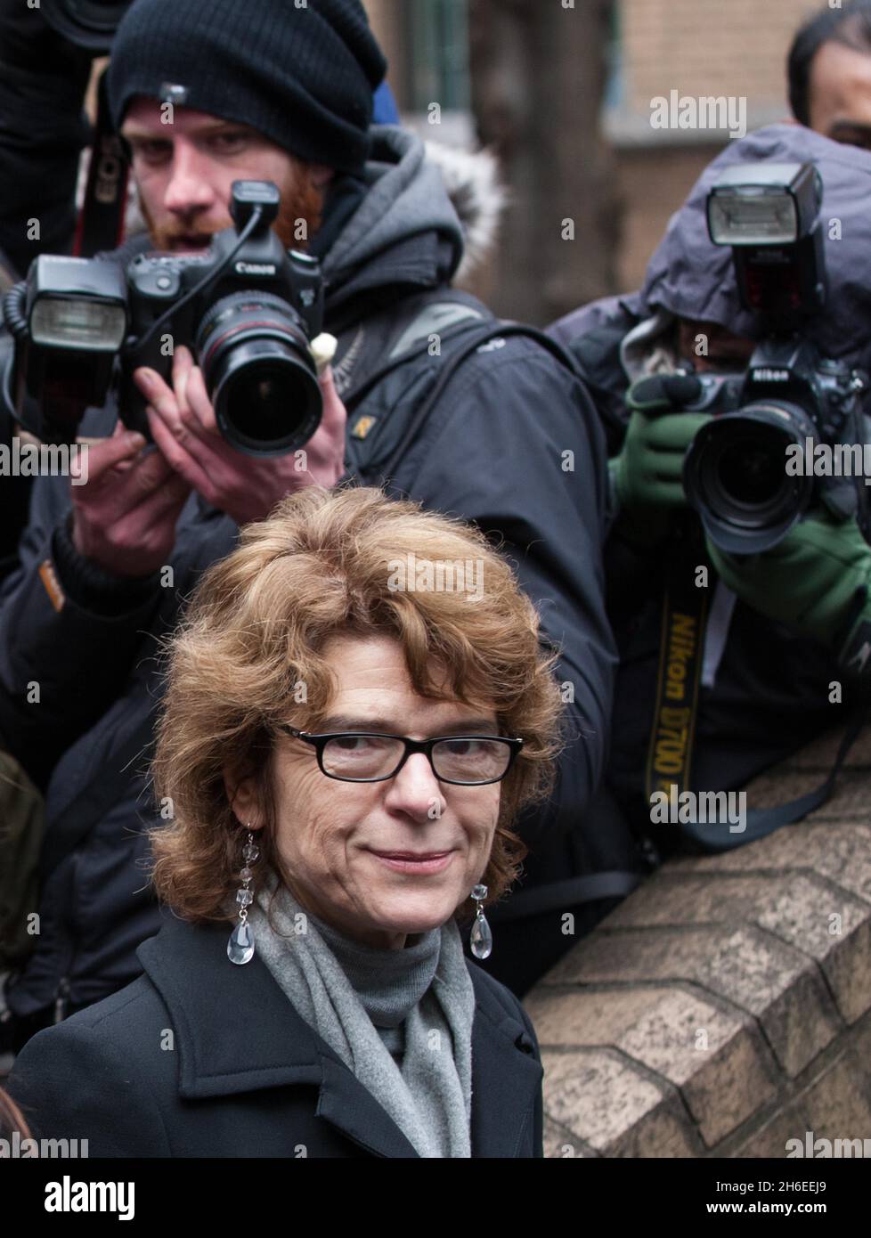 Vicky Pryce, ex wife of former cabinet minister Chris Huhne, arrives at Southwark Crown Court for sentencing. Stock Photo