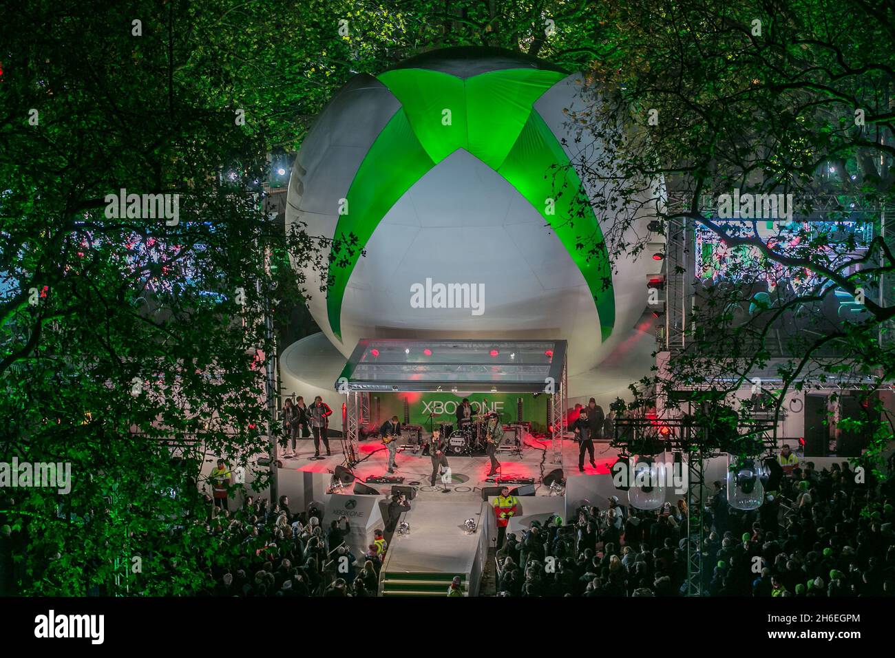 Plan B performs at the launch of the new Xbox One. Leicester Square has  officially been renamed Xbox One Square to celebrate the biggest moment in  video game history. A giant Xbox