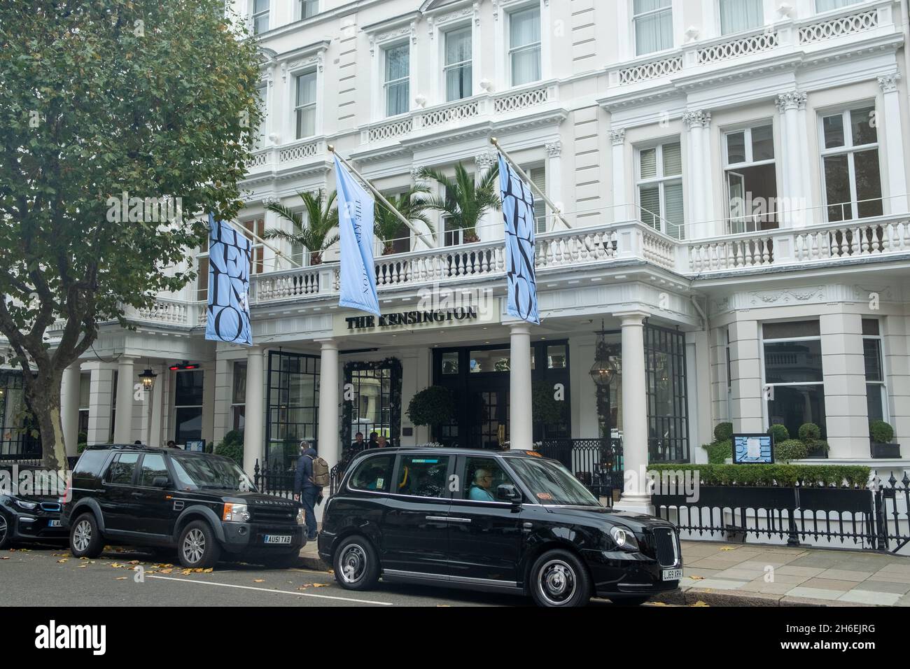 London- November, 2021: The Kensington hotel in South Kensington, a luxury hotel Stock Photo