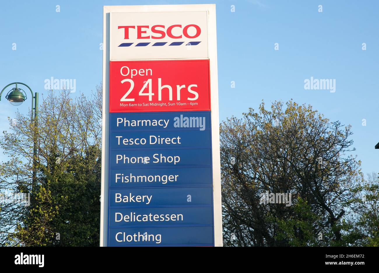 An empty Tesco car park in London this morning. Tesco has made a loss