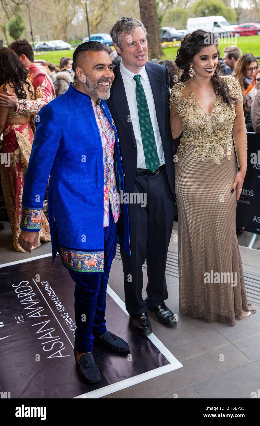 Zac Goldsmith, Sunny and Shay Grewal attend the 2016 British Asian ...