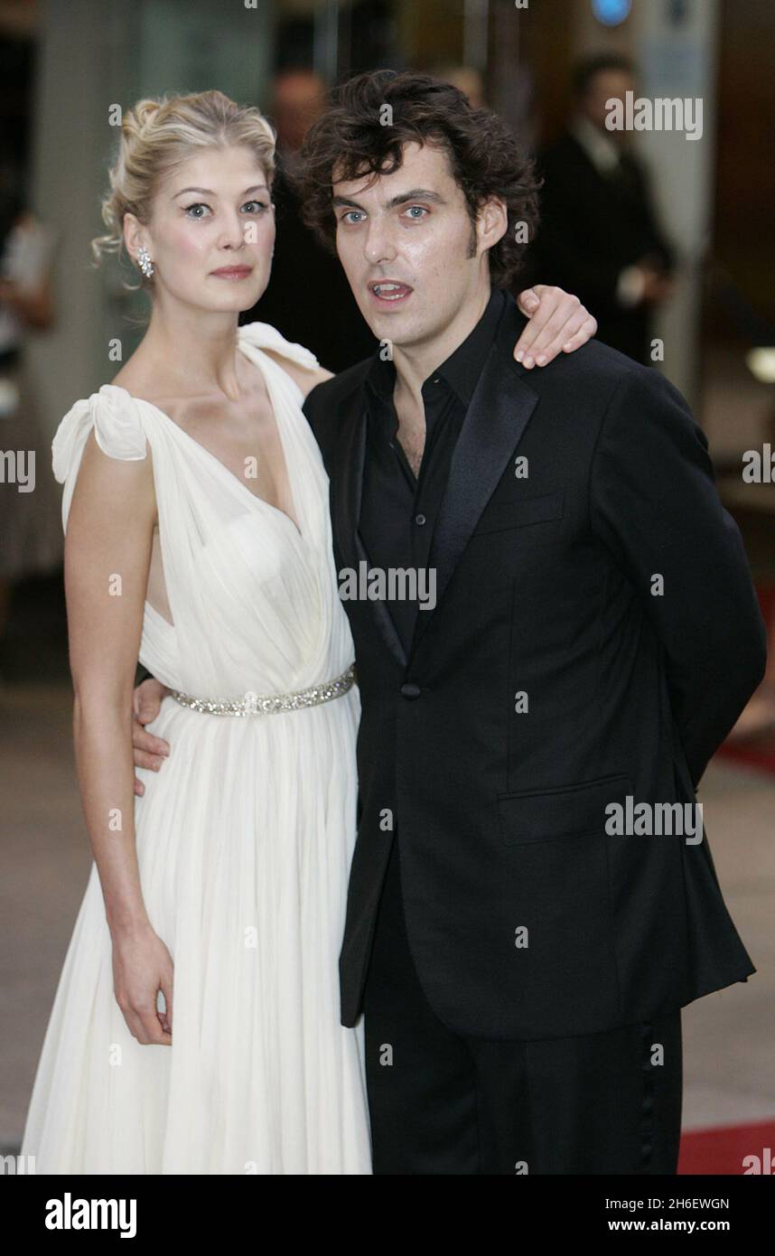 Rosamund Pike and Tom Hollander arriving for the UK premiere of Pride