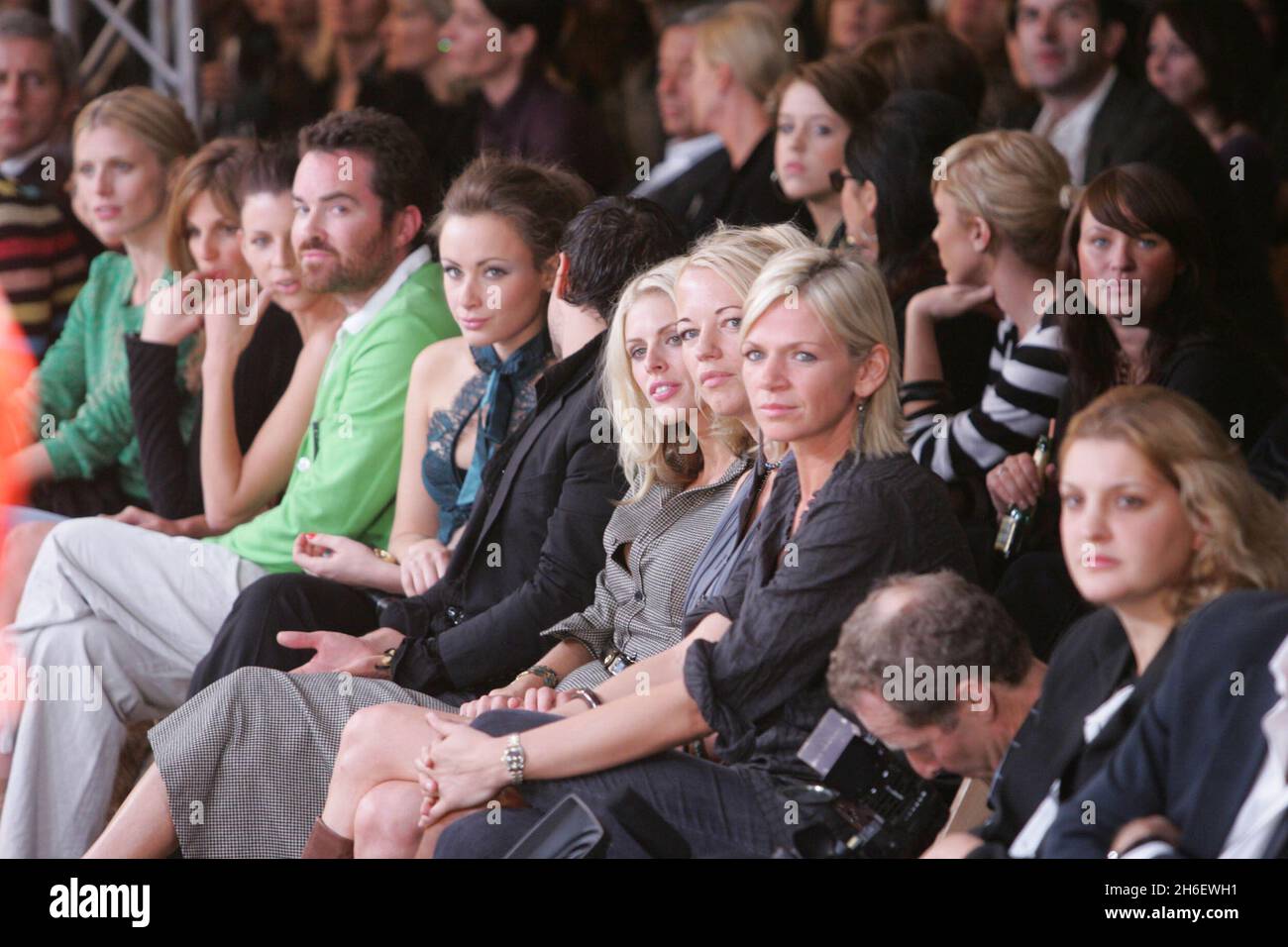 Donna Air, Sara Cox and Zoe Ball seen at Topshops Unique fashion show, part fo London Fashion week, Spring 2006 Collections.       Stock Photo