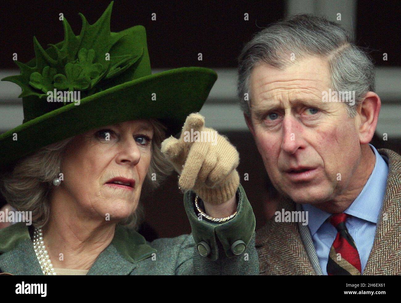 Prince Charles and wife Camilla, Duchess of Cornwall attend the Cheltenham Festival, despite calls for a boycott by an animal rights group after eight horses died at the event. Camilla presented the prestigious Totesport Cheltenham Gold Cup as the four-day festival reached its climax.  Stock Photo