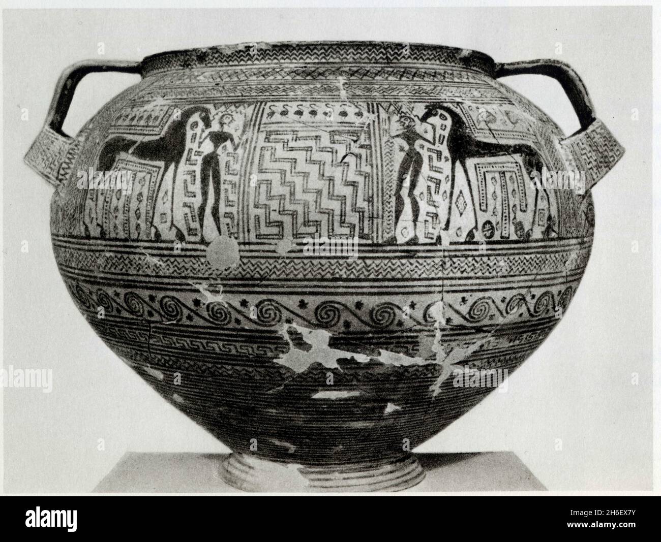 Bowl from the Museum of Argos. Stock Photo