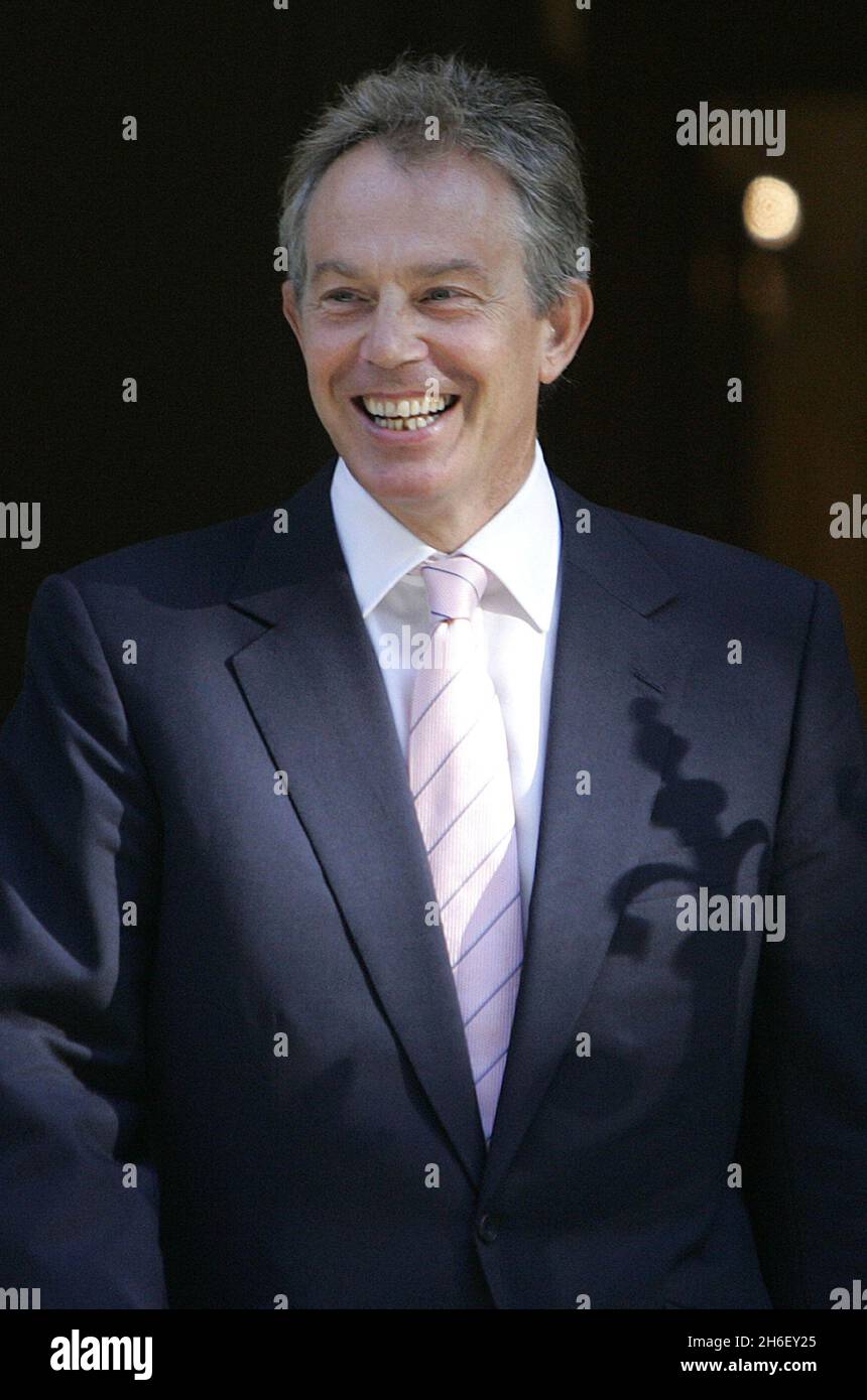 British Prime Minister Tony Blair pictured in Downing Street, London