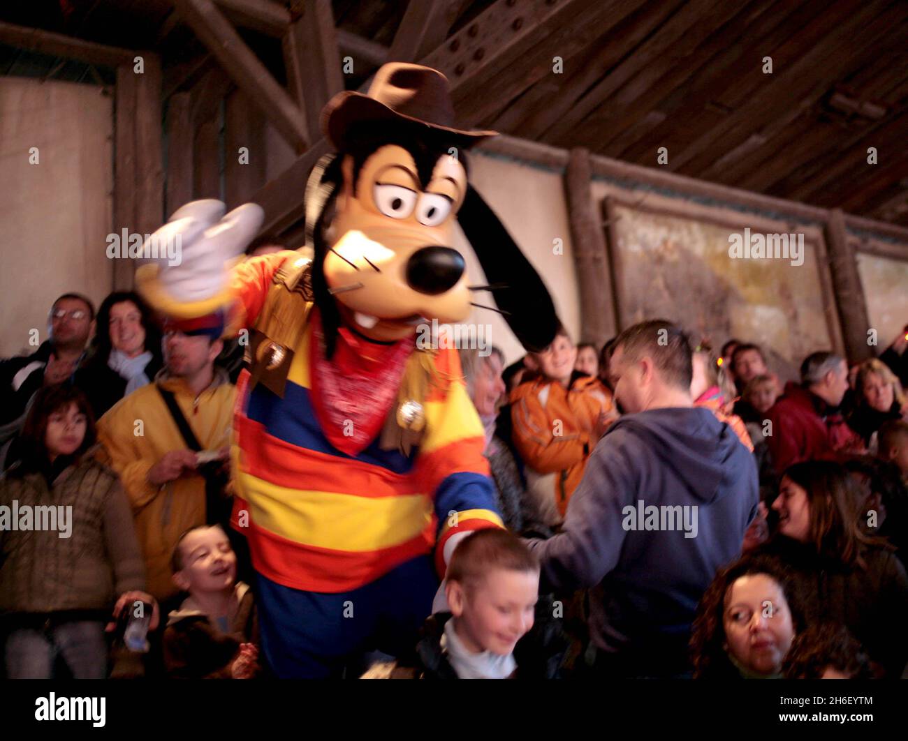 Goofy during the Christmas celebrations at the Disneyland Resort in Paris, on November 13, 2006. Stock Photo
