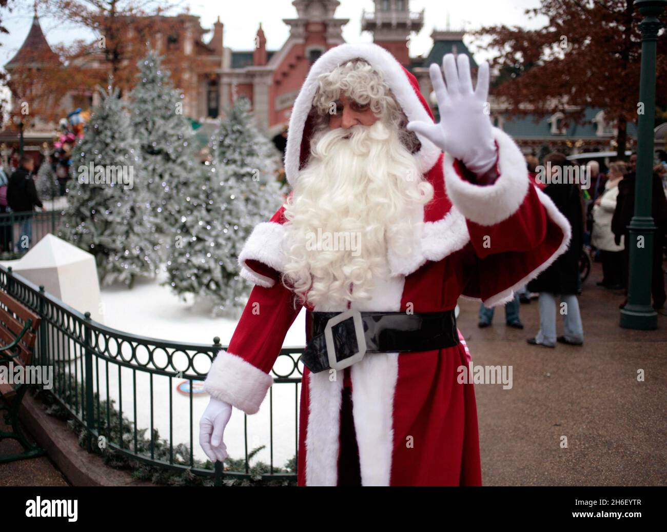Father Christmas, part of the Christmas celebrations at the Disneyland Resort in Paris, on November 13, 2006. Stock Photo