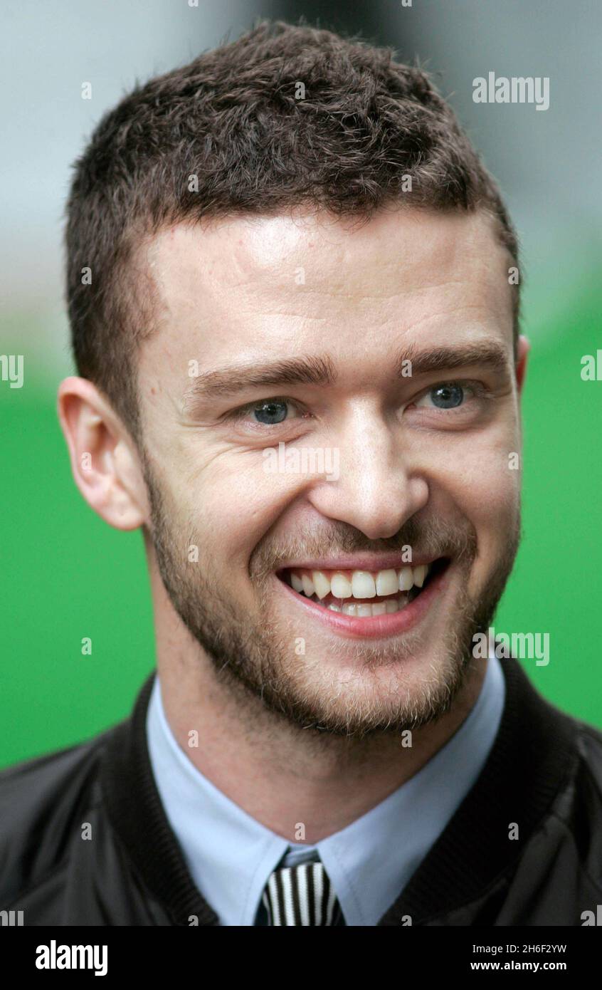 Justin Timberlake attends the UK Premiere of Shrek 3, Odeon Cinema ...