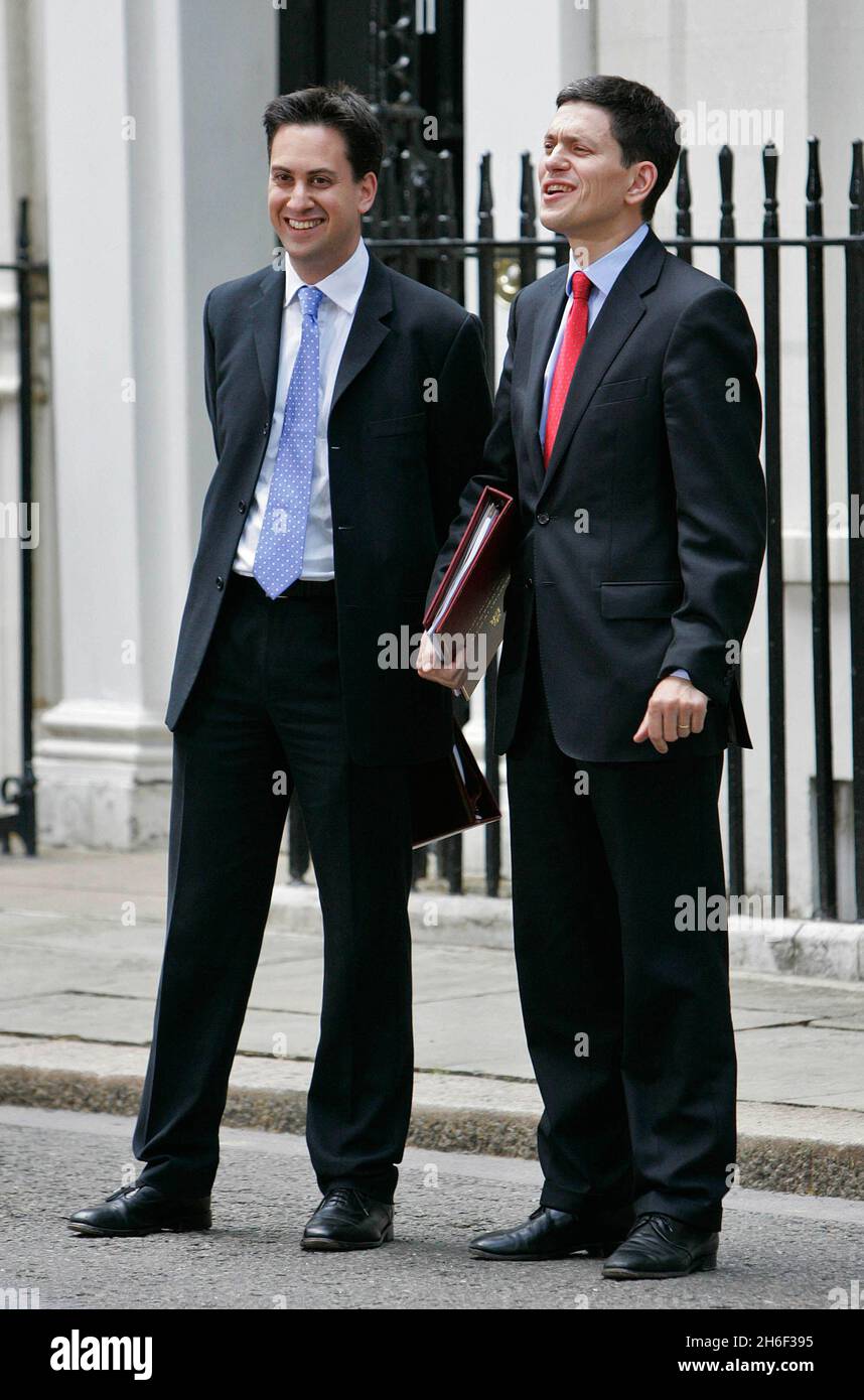 New Foreign Secretary David Miliband Pictured In Downing Street With new-foreign-secretary-david-miliband-pictured-in-downing-street-with
