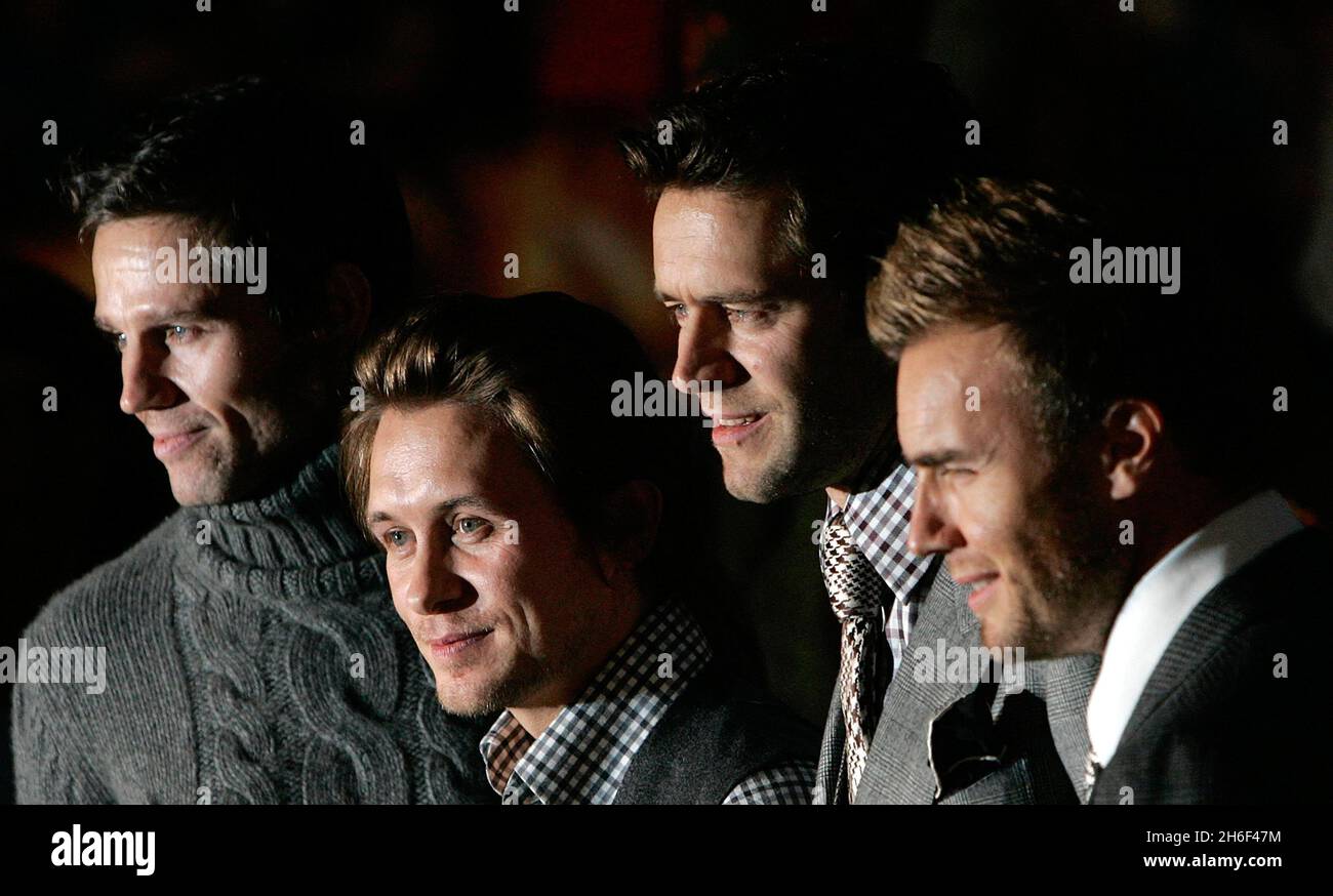 Take That arriving at the UK premiere of Stardust, held at the Odeon Leicester Square in central London. Stock Photo