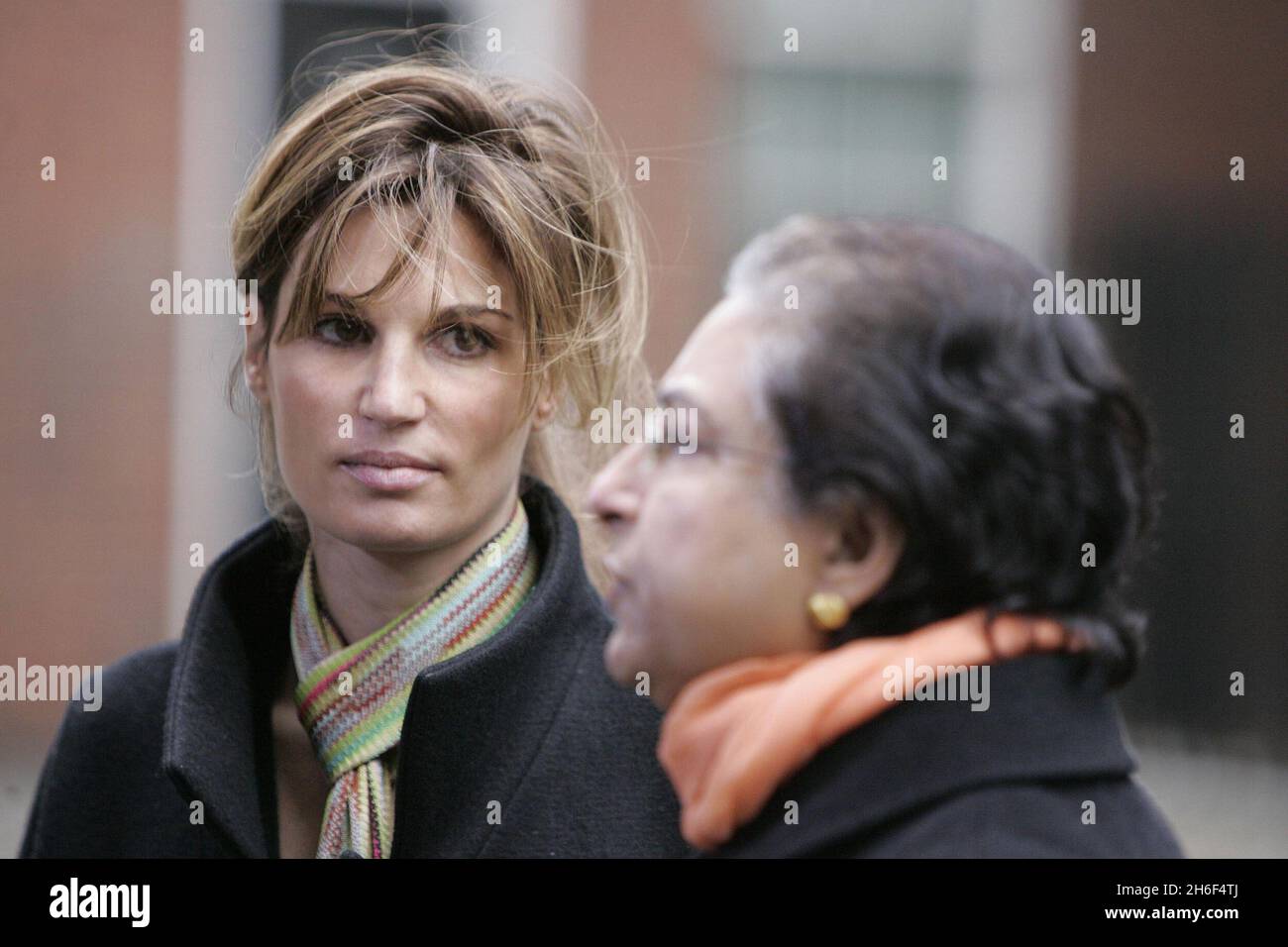 A protest for democracy in Pakistan was held in central London. The demonstration organised by Campaign Against Martial Law was lead by Jemima Khan and her family. Picture shows: Jemima Khan and Hina Jilani (General Secretary Of Human Rights) in Downing Street.  Stock Photo