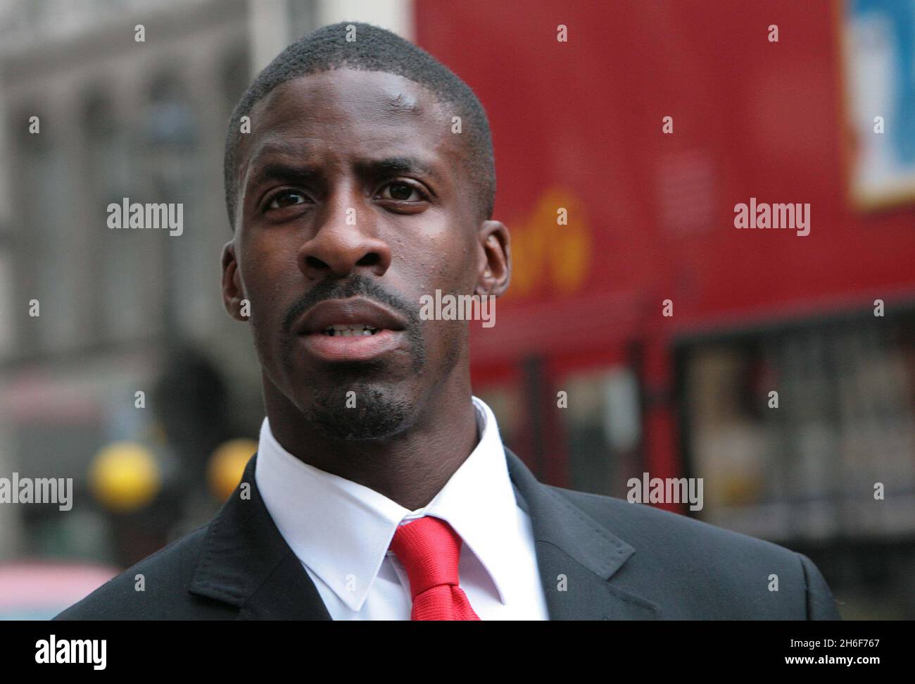Dwain Chambers leaves the High Court in London, after he lost his