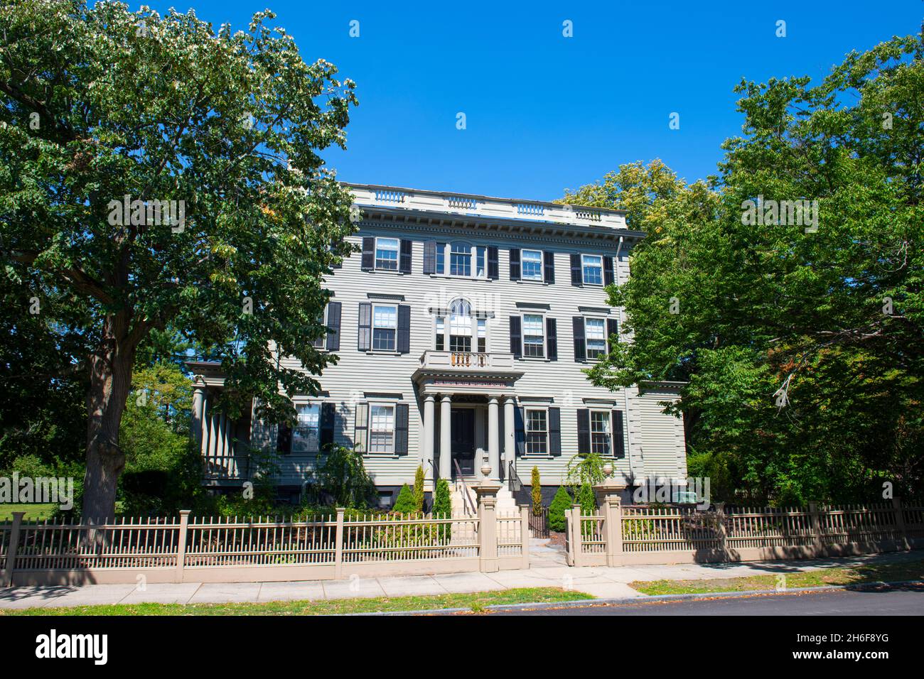 Nelson W. Aldrich House aka De. S. B. Tobey House is a Federal style house at 110 Benevolent Street, Providence, Rhode Island RI, USA. Now this buildi Stock Photo