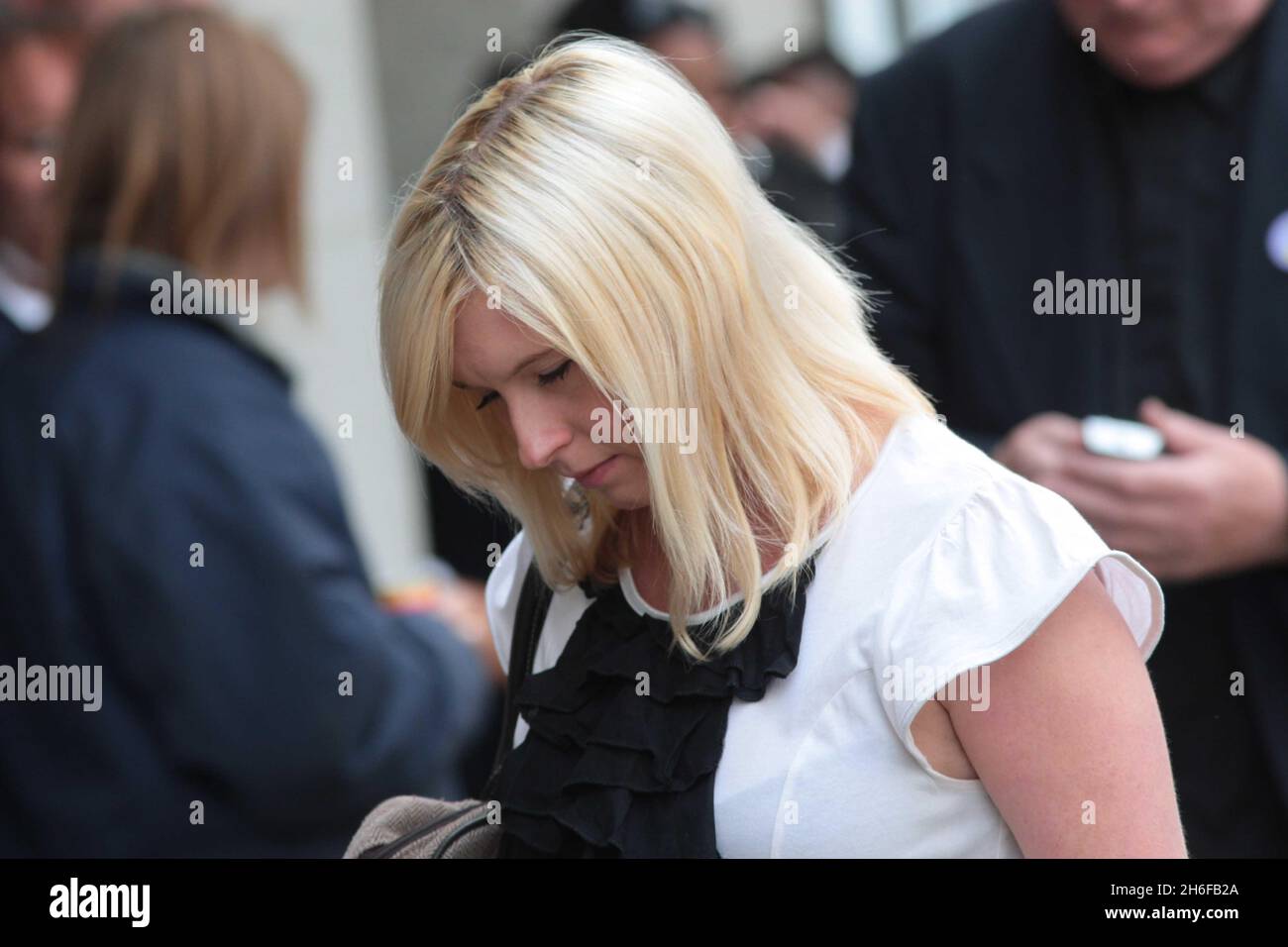 Brooke Kinsella , the sister of 16 year old Ben Kinsella who was stabbed to death in Islington North London , arrives for the sentencing of her brothers killers Juress Kika, Michael Alleyne and Jade Braithwaite at the Old Bailey this morning. Stock Photo