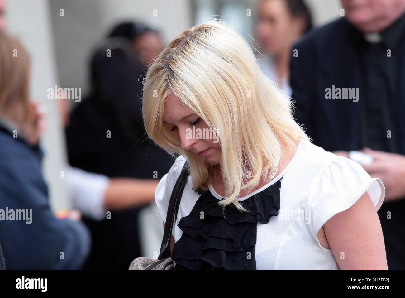 Brooke Kinsella , the sister of 16 year old Ben Kinsella who was stabbed to death in Islington North London , arrives for the sentencing of her brothers killers Juress Kika, Michael Alleyne and Jade Braithwaite at the Old Bailey this morning. Stock Photo