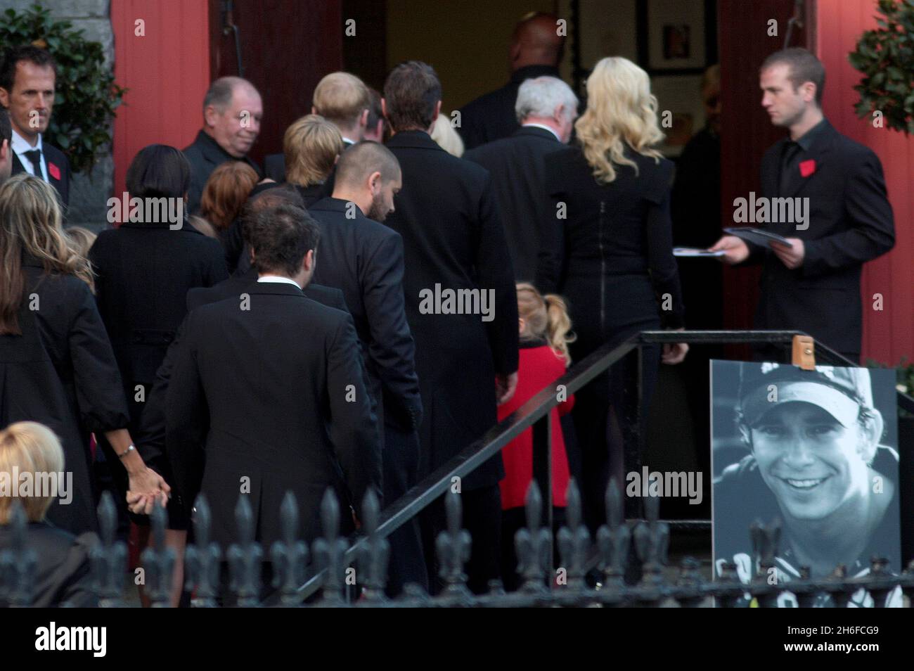 The funeral of Boyzone singer Stephen Gately took place today at the Church of St Laurence O'Toole in Dublin. Gately died of natural cause last weekend aged 33. Stock Photo