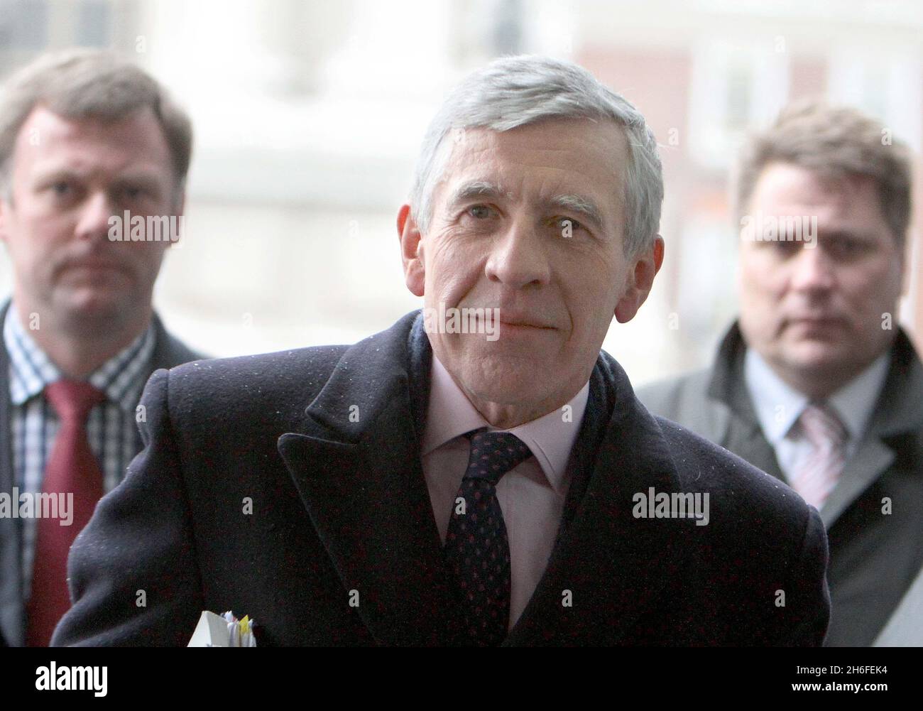 Jack Straw arrives at the QEII conference centre in central London to