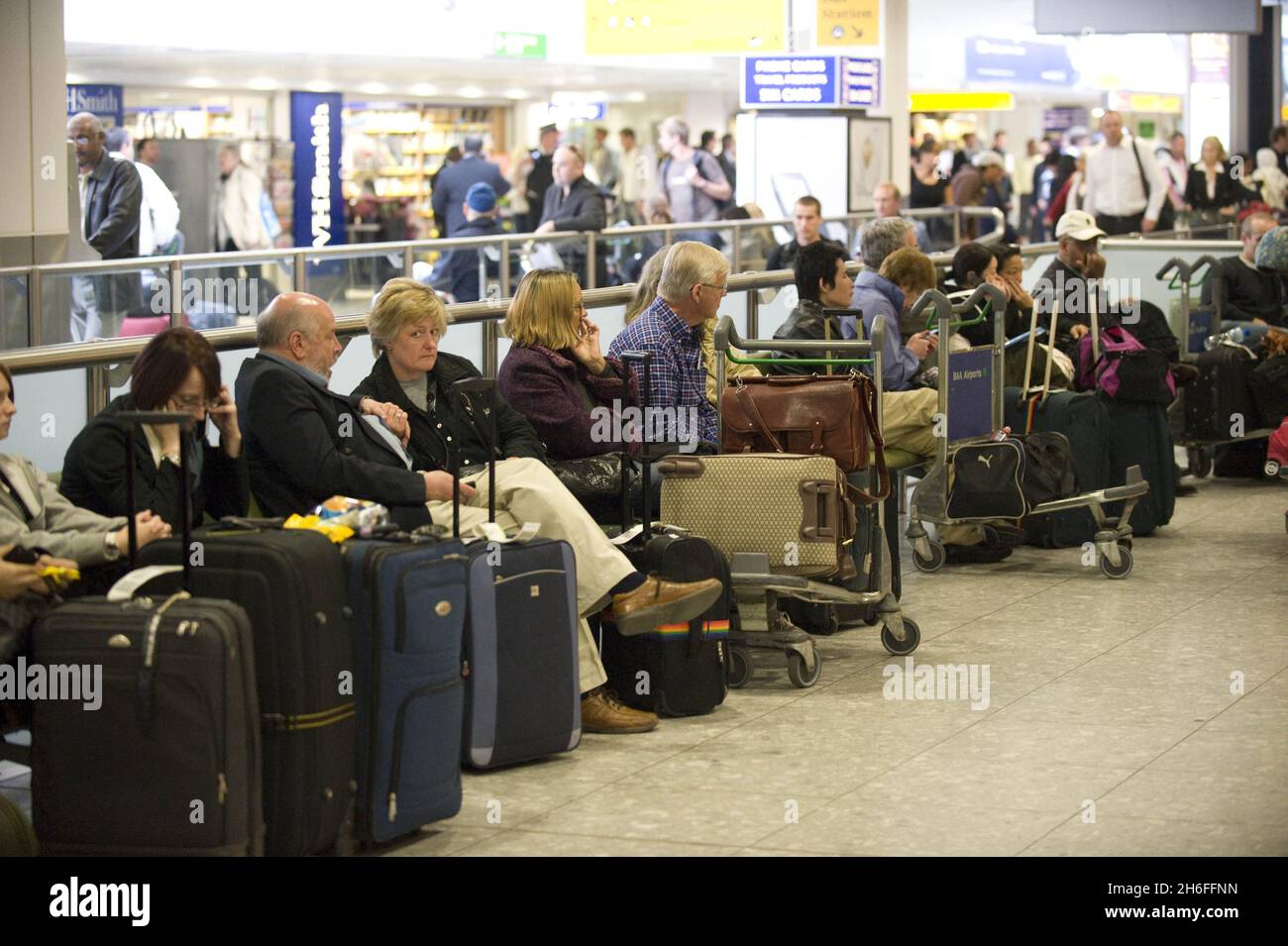 Flights were cancelled and passengers stranded at Heathrow Airport