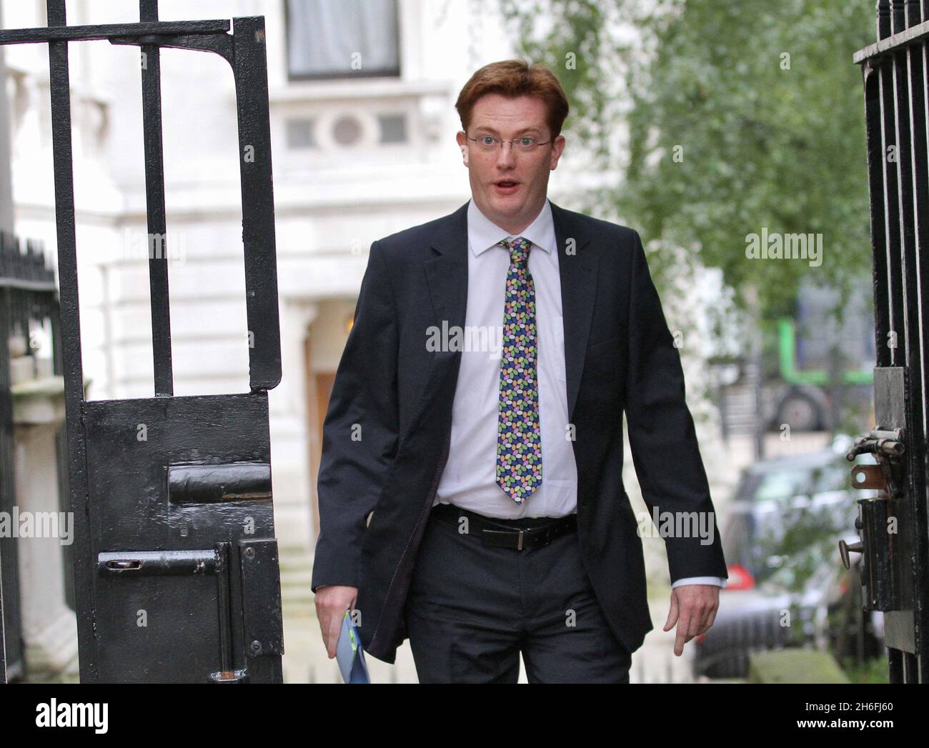 Danny Alexander Chief secretary treasury danny alexander arrives downing street hi-res ...
