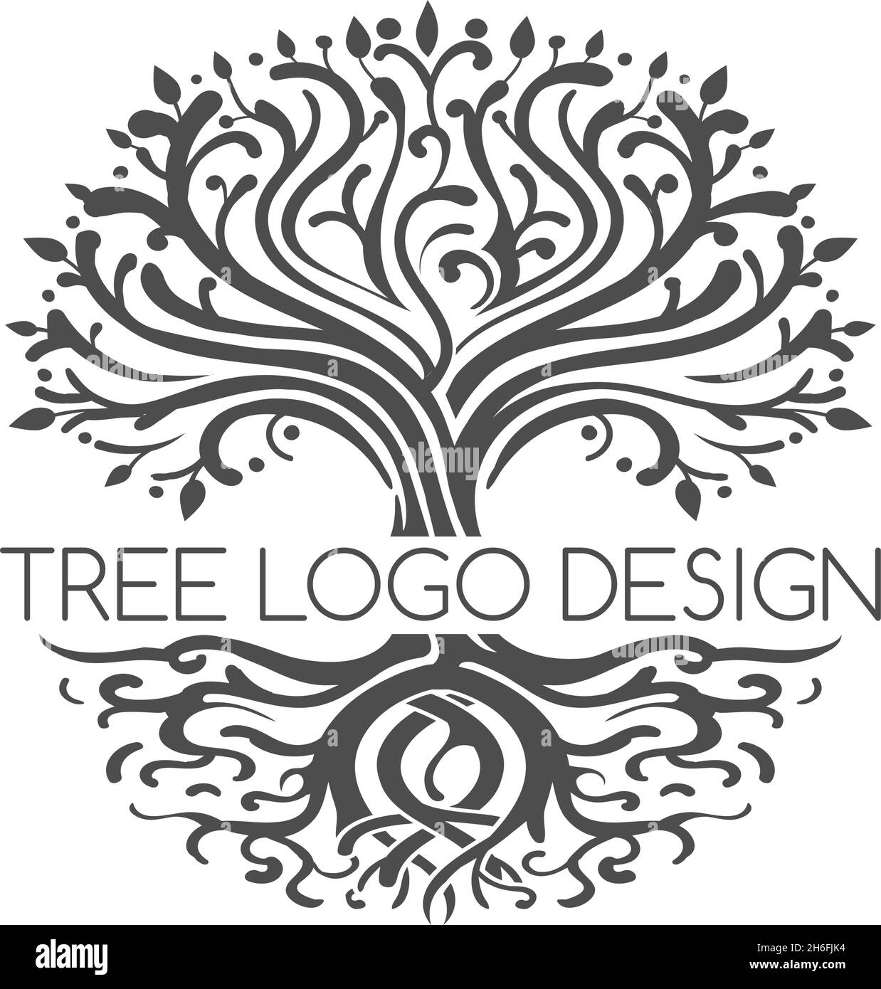 Tree rootes logo Stock Vector