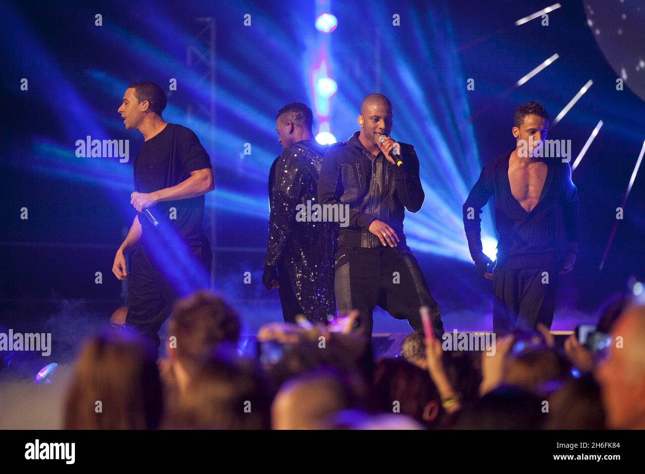 JLS perform at the T4'S Stars of 2010 , Earl's Court , London Stock Photo
