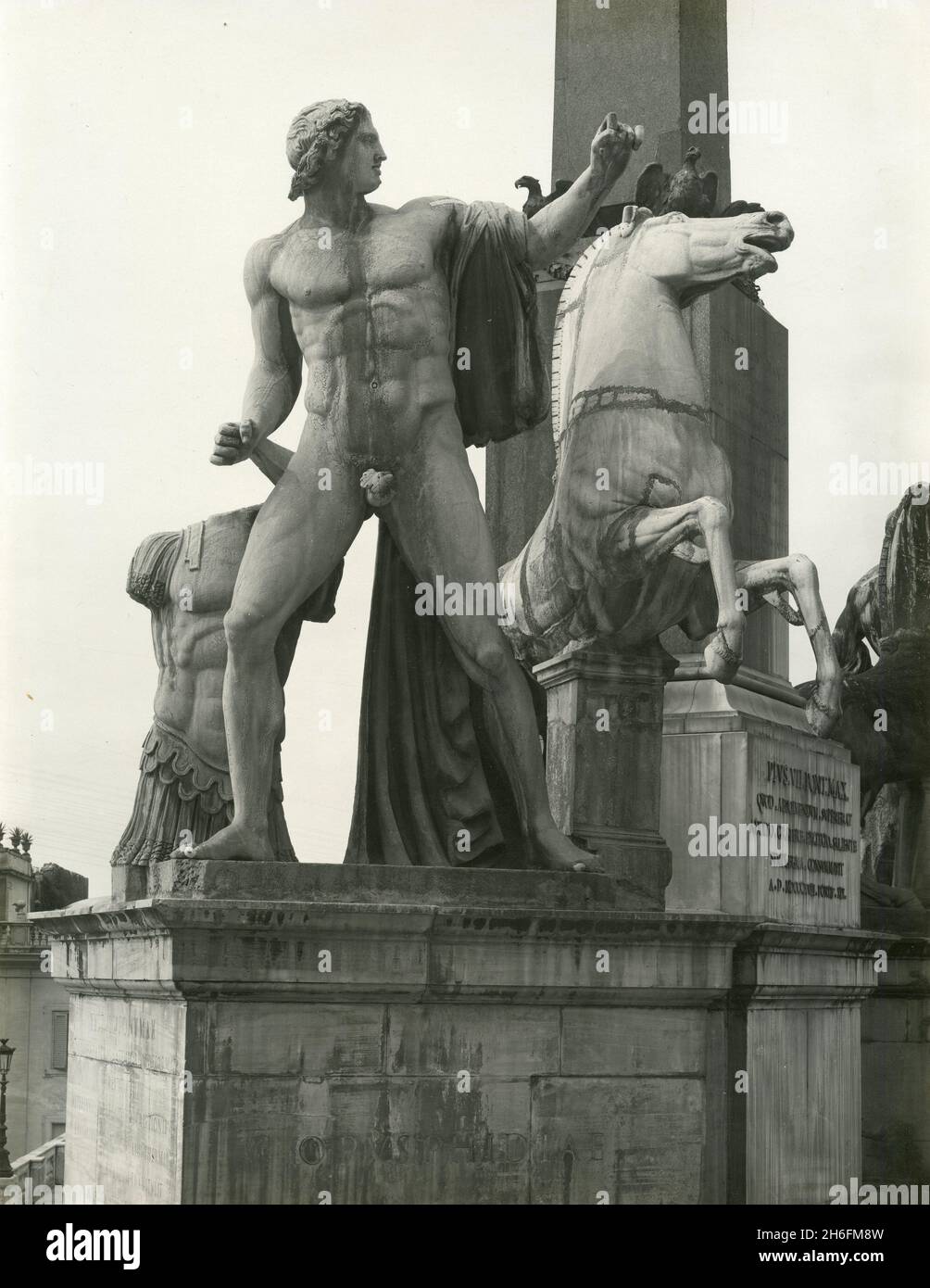 The Dioscuri fountain with statues of Castor and Pollux at Quirinale