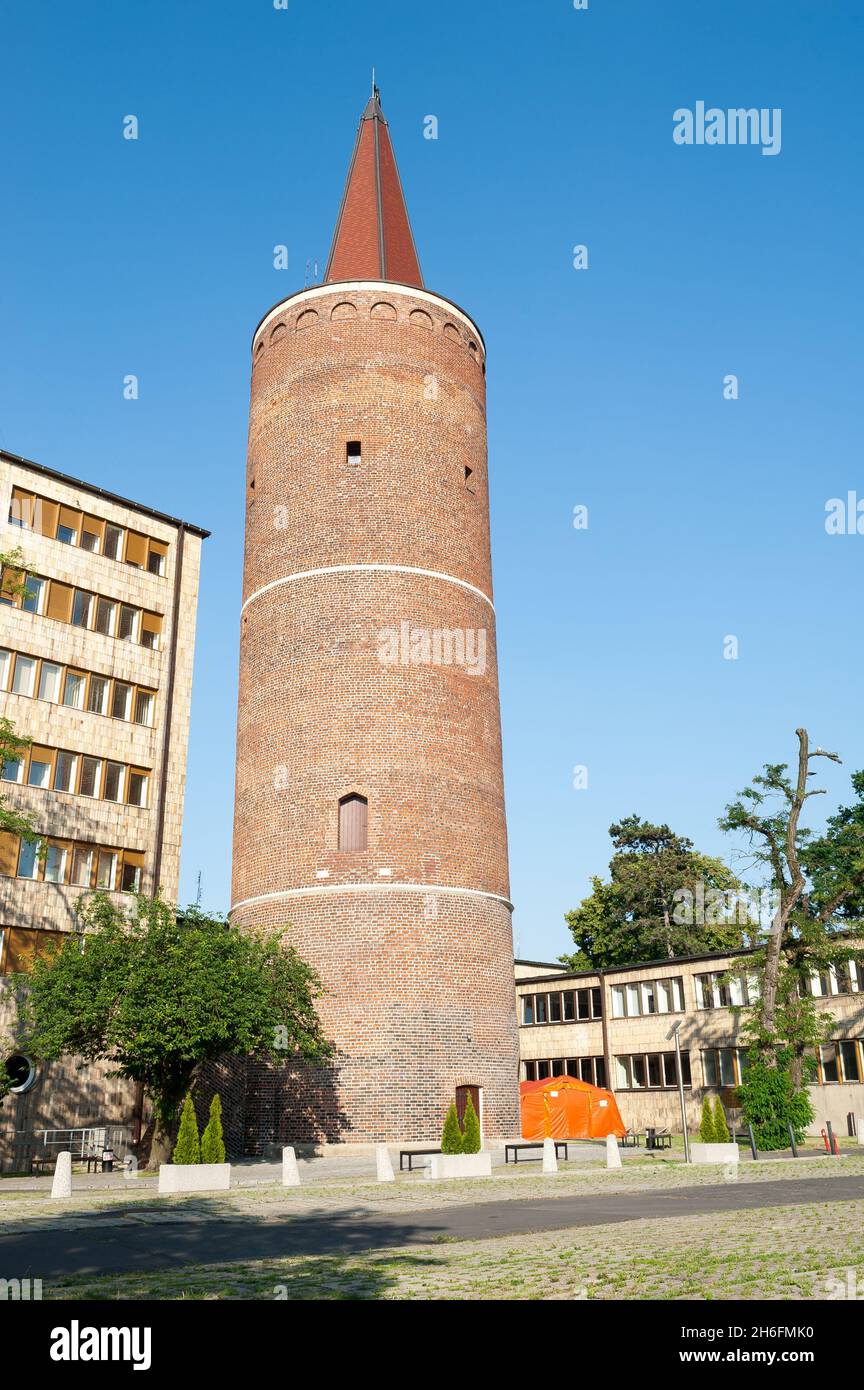 Piast tower, built under Bolko I of Opole, circa 1300, Opole, Poland Stock Photo