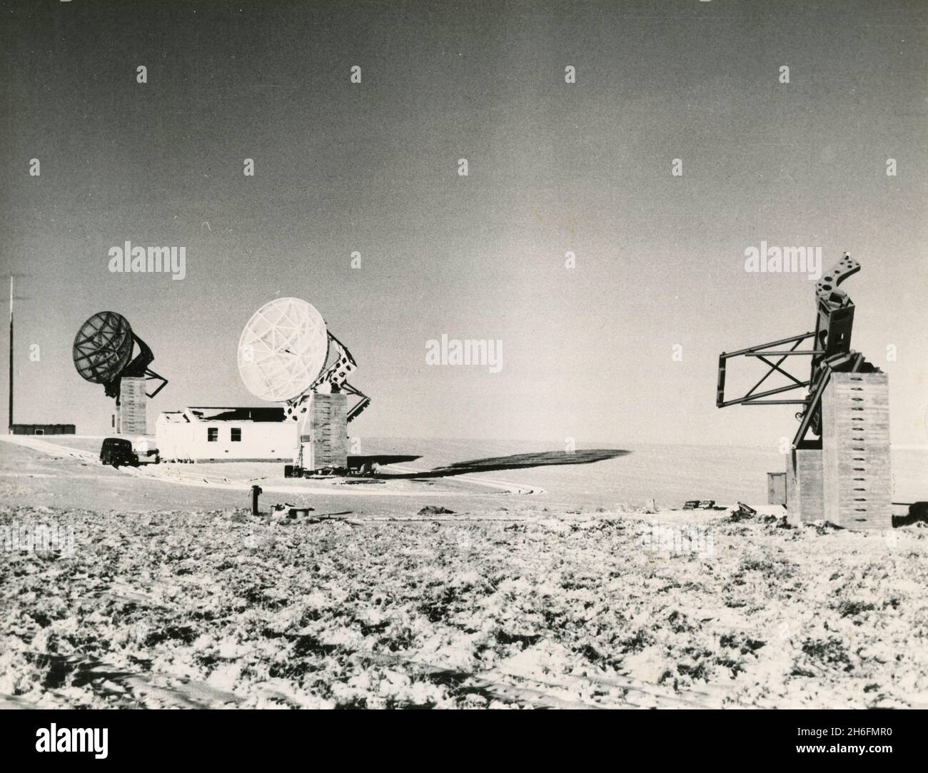 Automatic Radio telescopes at Gunbarrel Hill, Colorado USA 1958 Stock