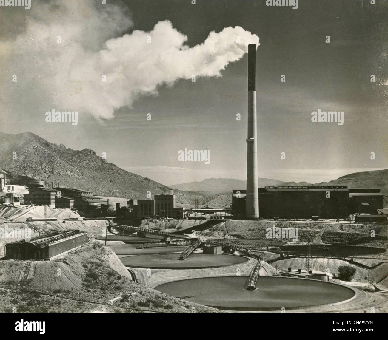 Copper open-pit mining reserve at Morenci, Arizona, USA 1956 Stock Photo