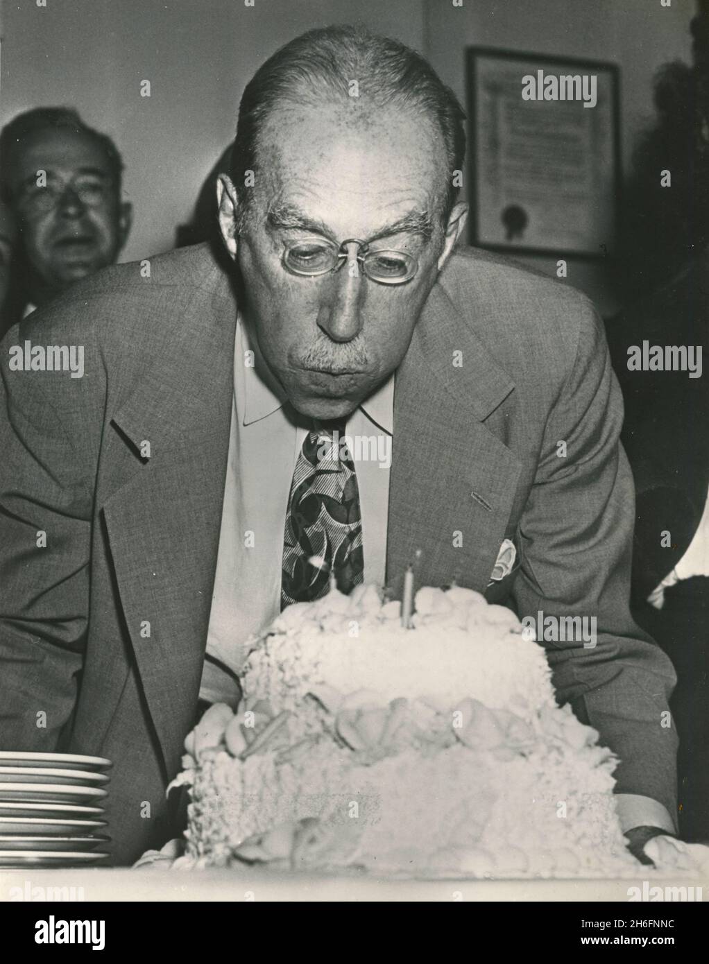 US Senator Theodore Francis Green at his 87th birthday, USA 1954 Stock Photo