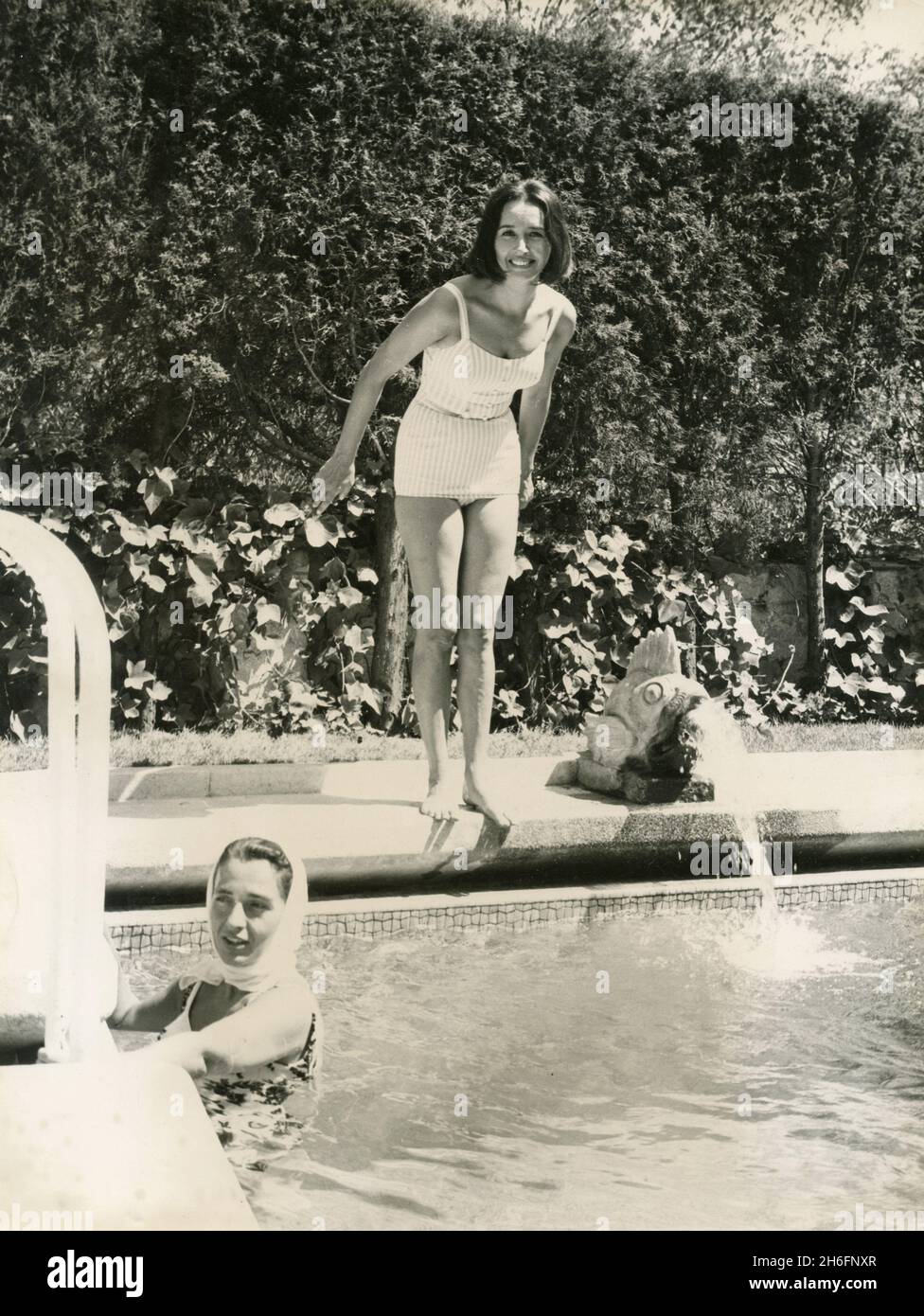 Aline Griffith, Countess of Romanones and Quintanilla, American-born Spanish aristocrat, writer and spy, Barcelona, Spain 1950s Stock Photo