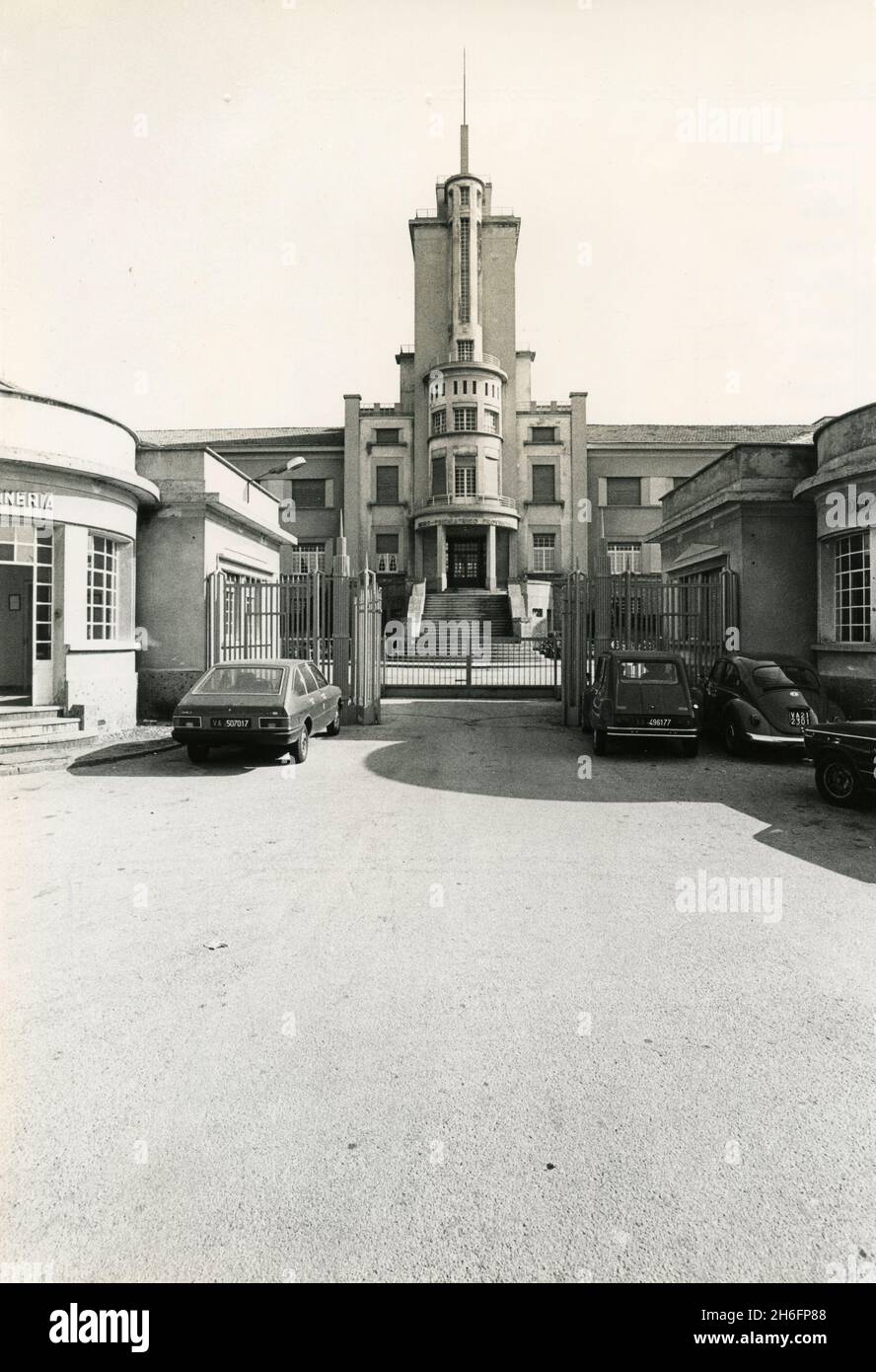 Bizzonero psychiatric hospital entrance, Varese, Italy 1981 Stock Photo