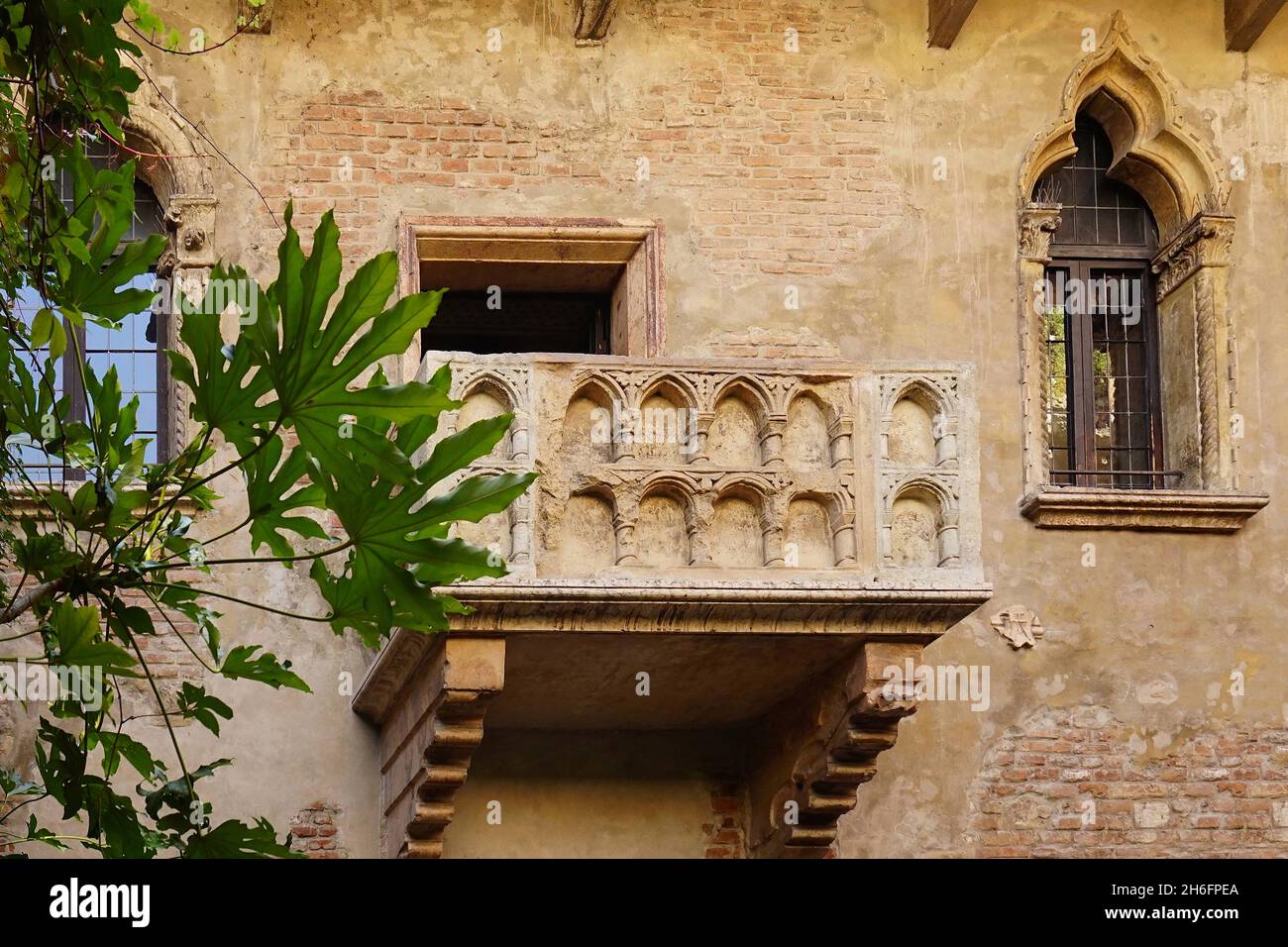 Casa di Giulietta. The balcony of Juliet's House. Verona, Italy Stock Photo