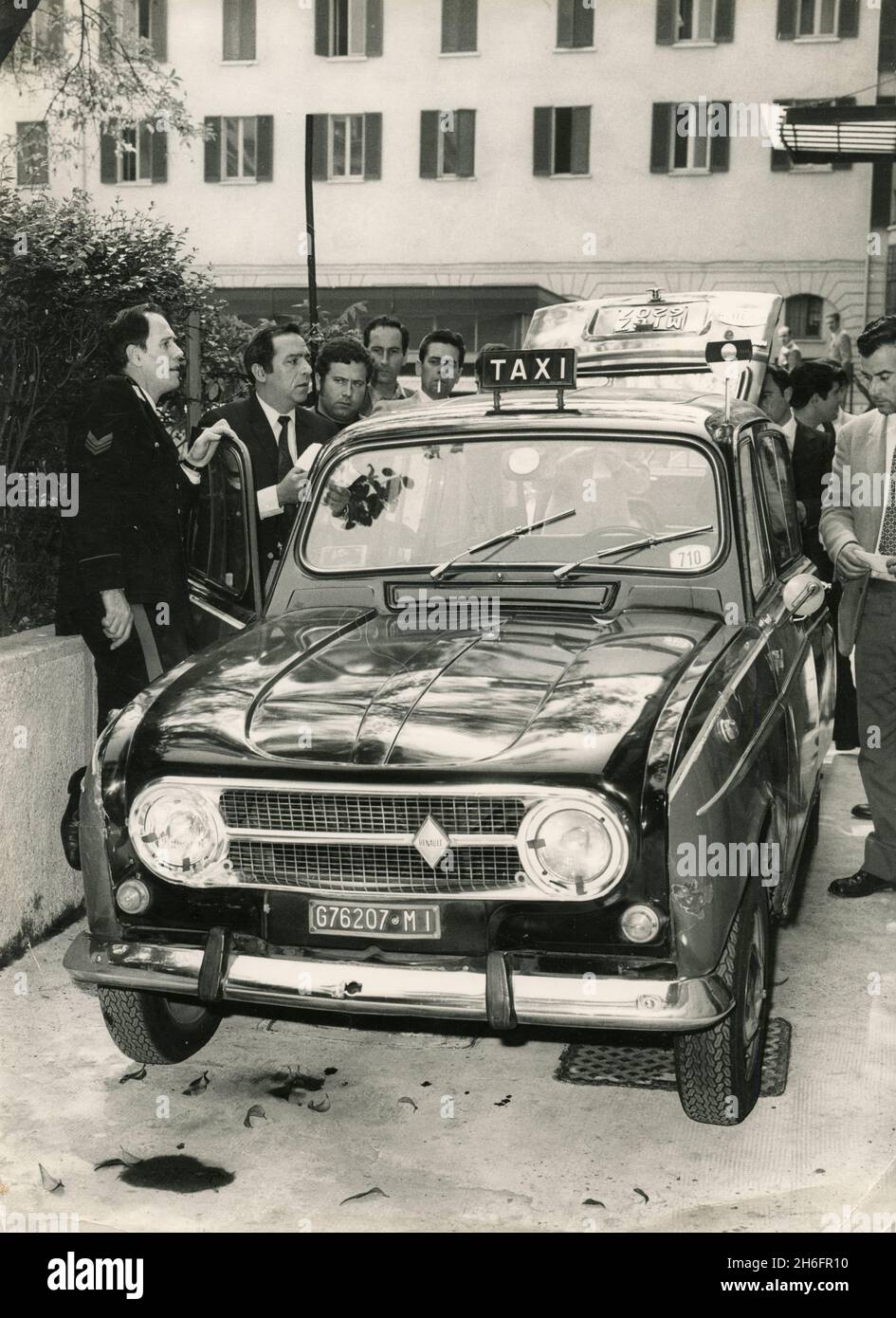 A Renault 4 Taxi, Milan, Italy 1970s Stock Photo