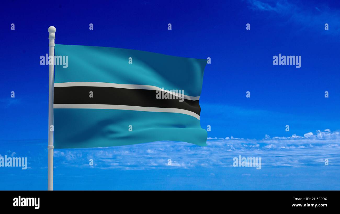 Flag botswana waving in wind hi-res stock photography and images - Alamy
