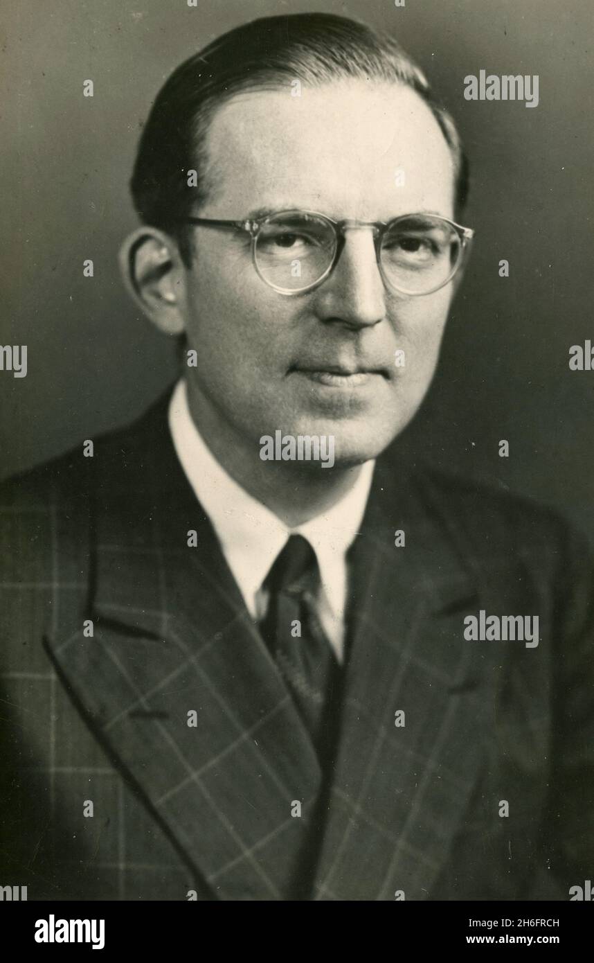American lawyer and legal advisor to US Department of State Adrian S. Fisher, USA 1947 Stock Photo
