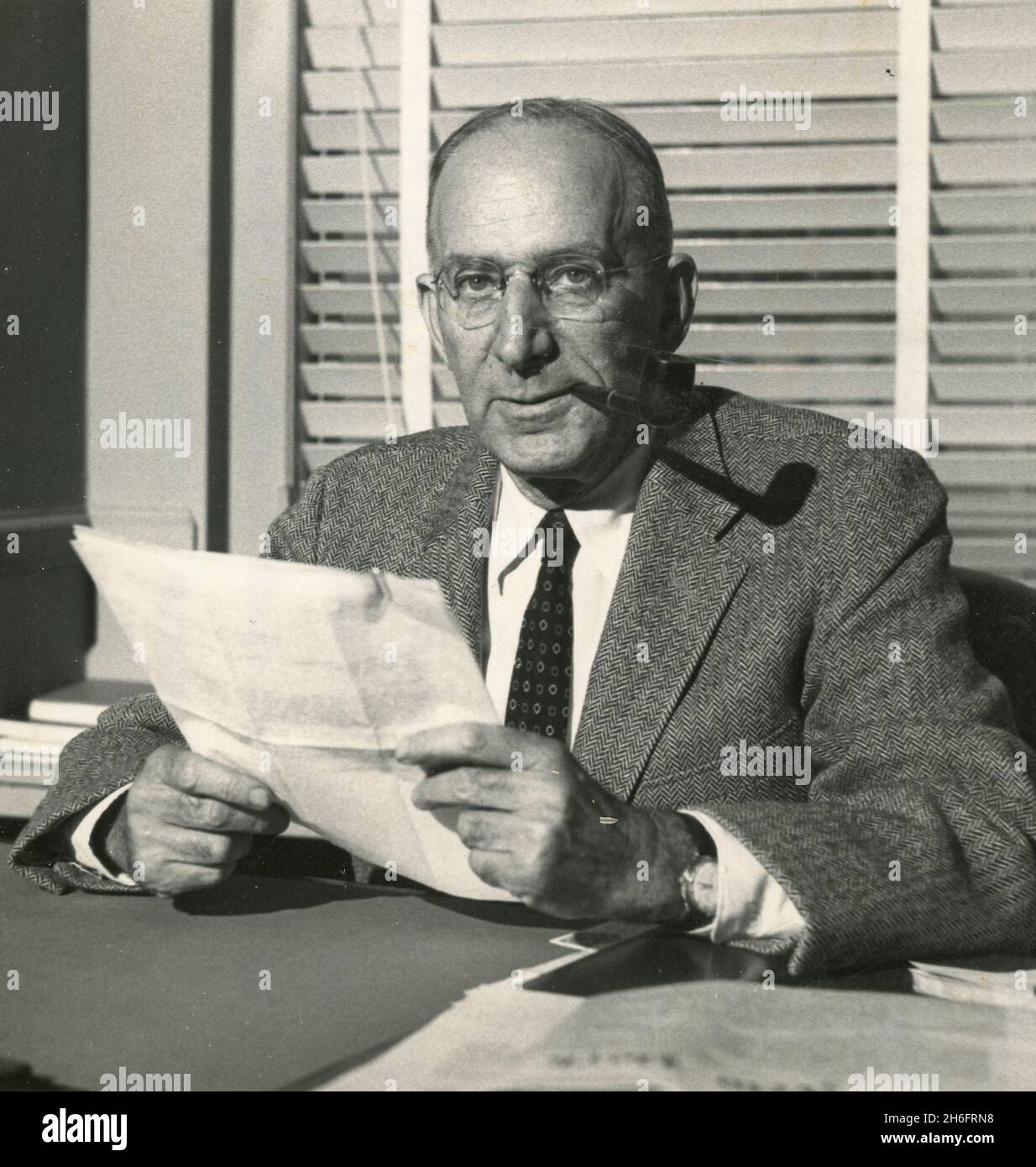 American lawyer Edward S. Greenbaum, US Representative to the 11th General Assembly of the United Nations, USA 1956 Stock Photo