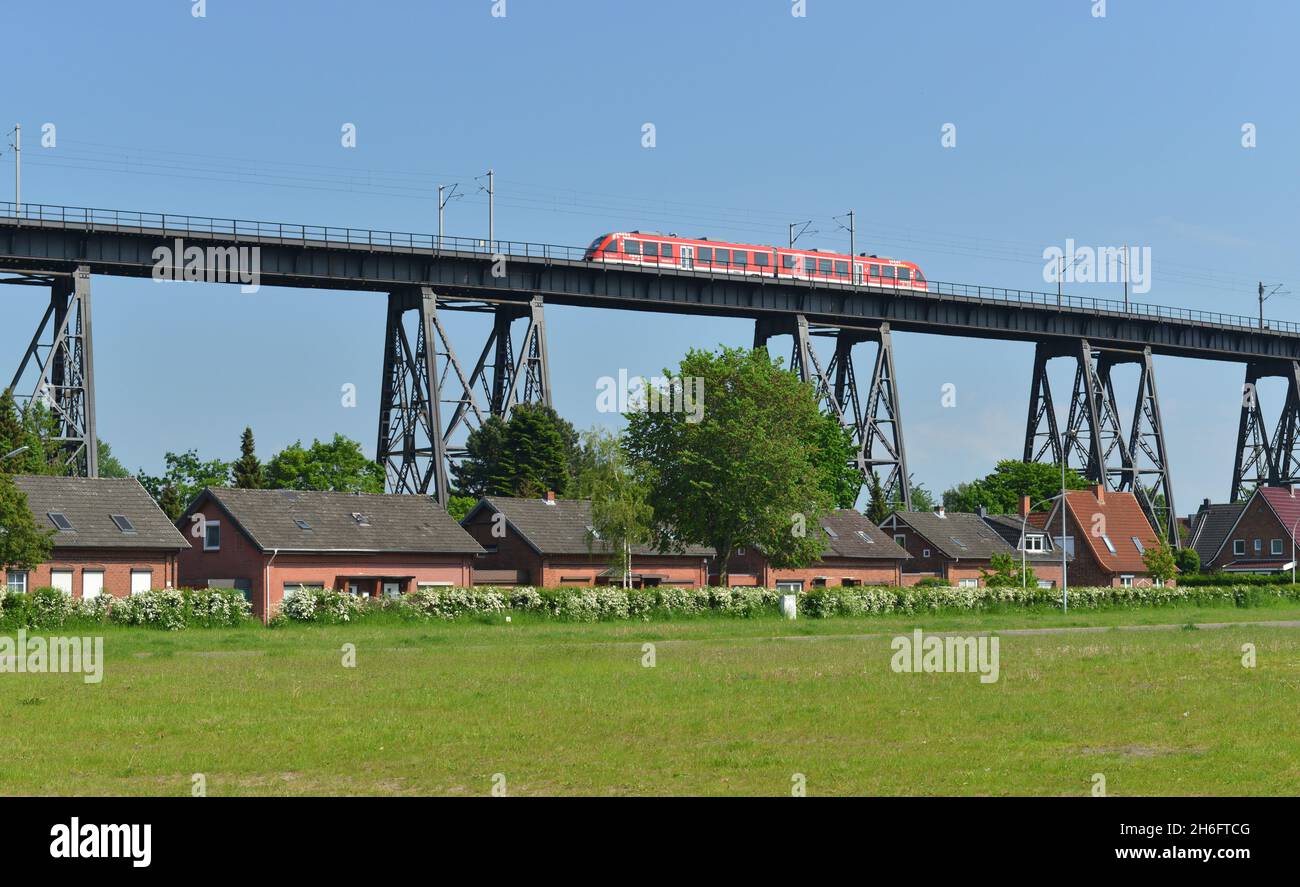 Rendsburg Railway Bridge On The Kiel Canal Stock Photo