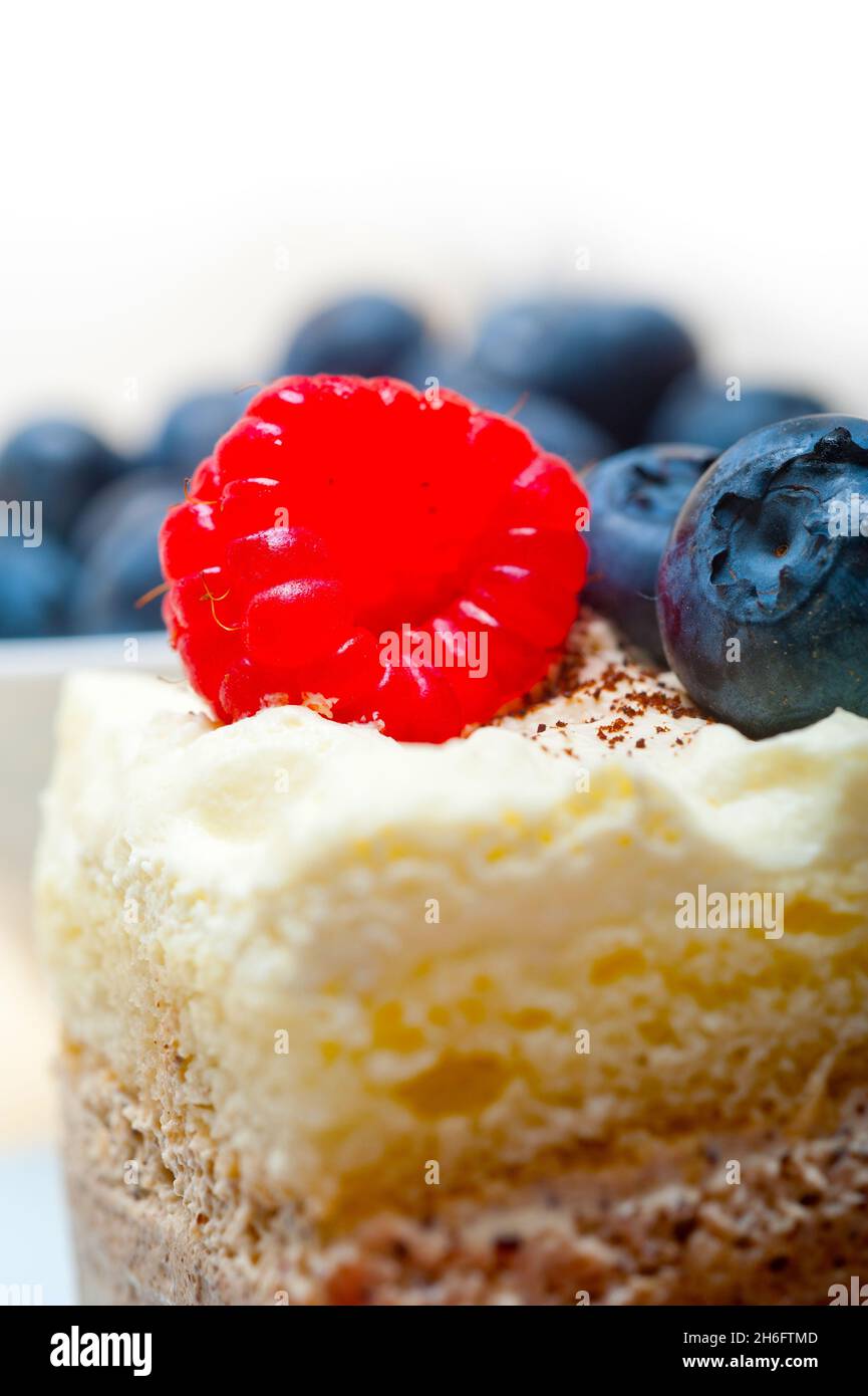 fresh homemade raspberry and blueberry cream cake Stock Photo - Alamy